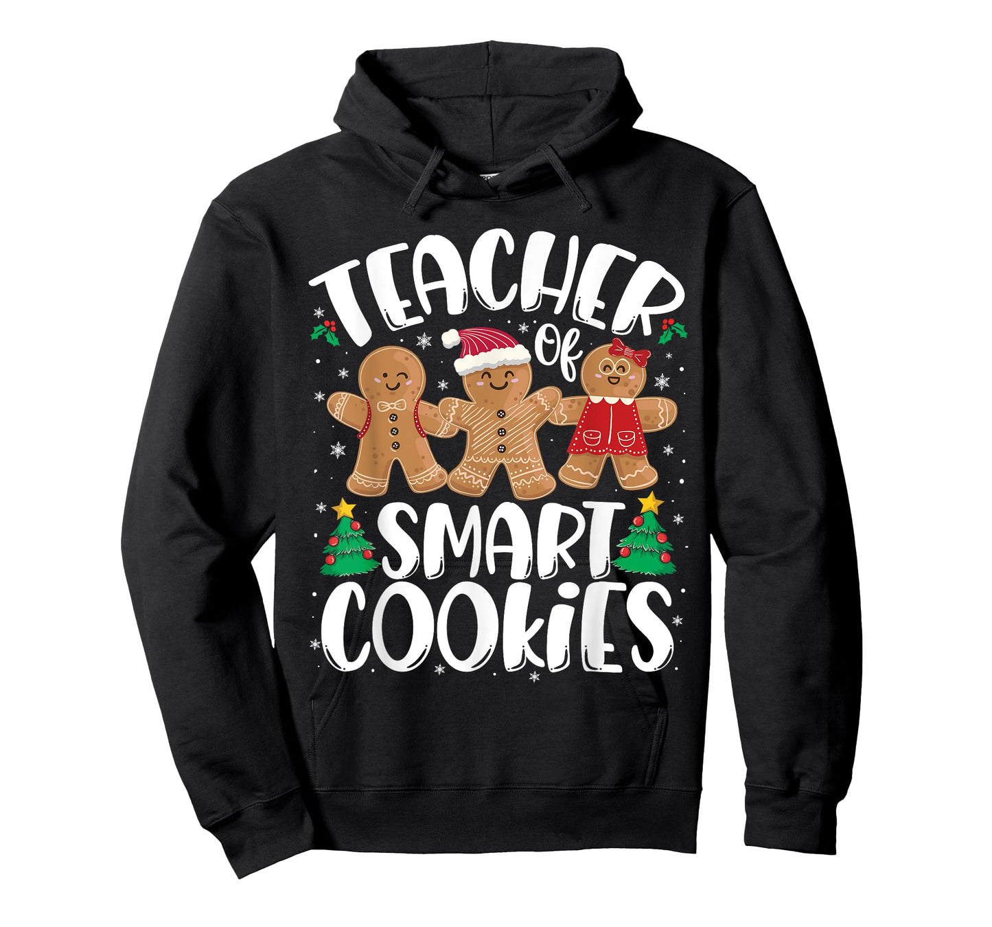 Christmas Teacher Of Smart Cookies Funny Cute Gingerbread T-Shirt