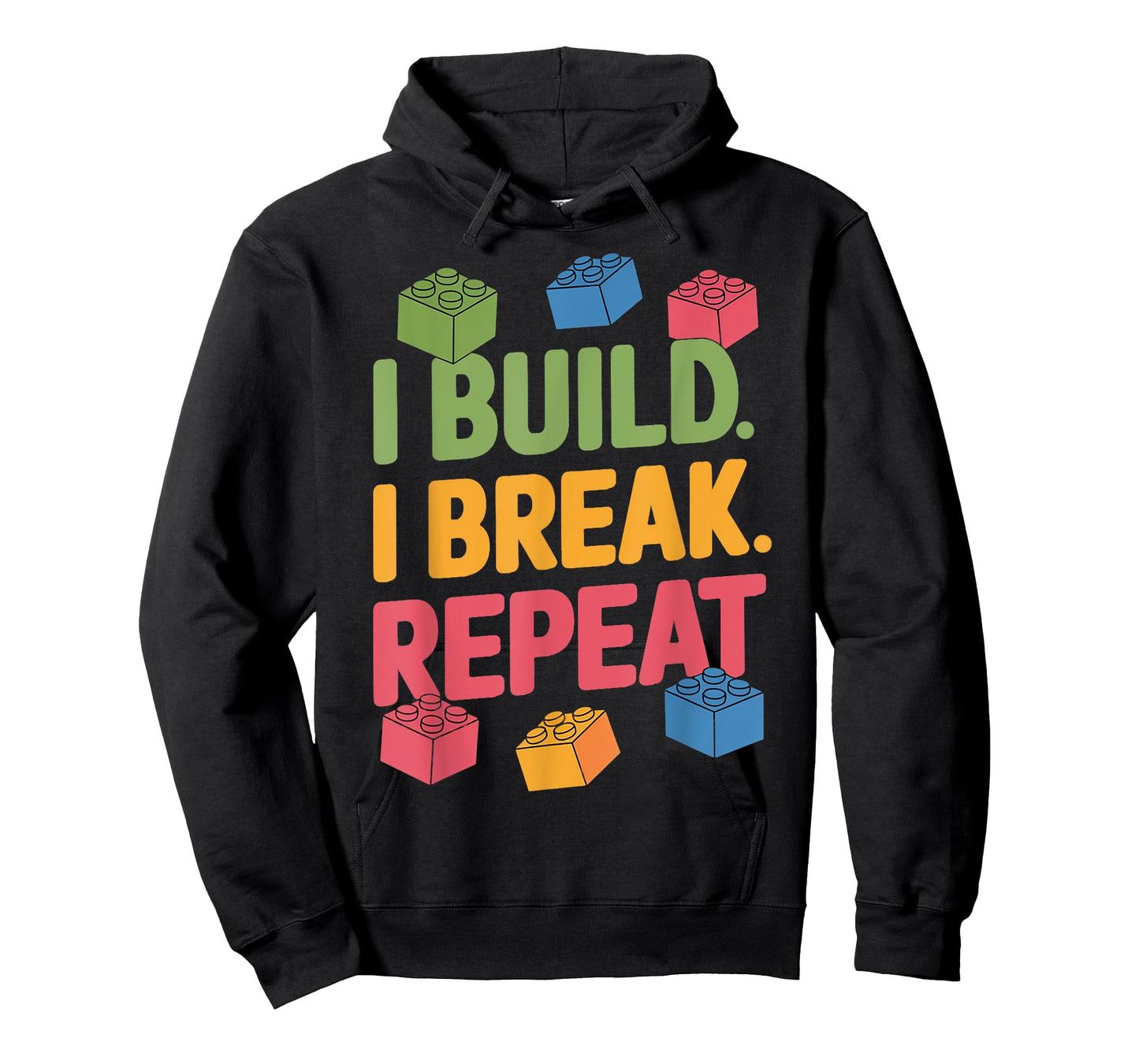 I Build I Break Brick Builder Kids Bricks Building Blocks T-Shirt
