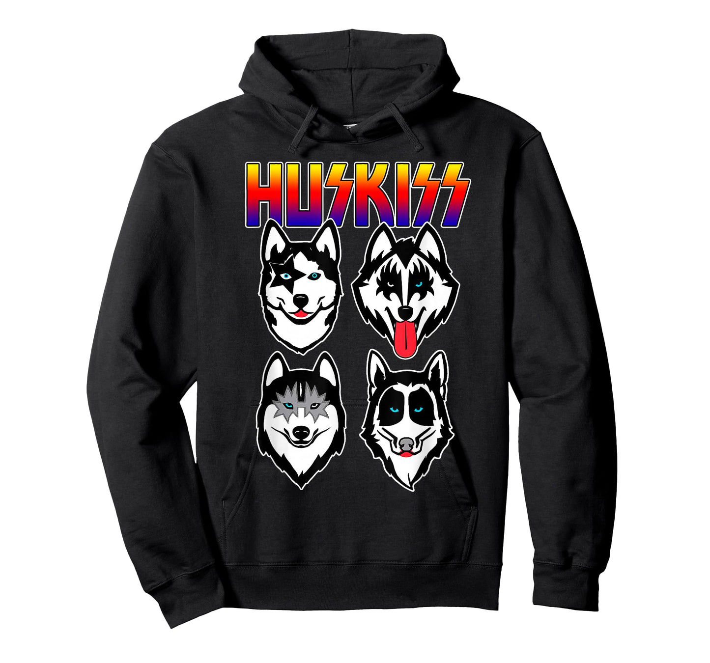 Huskiss Funny Dogs Puppy Rock Rockin Gift for Husky Lover T-Shirt