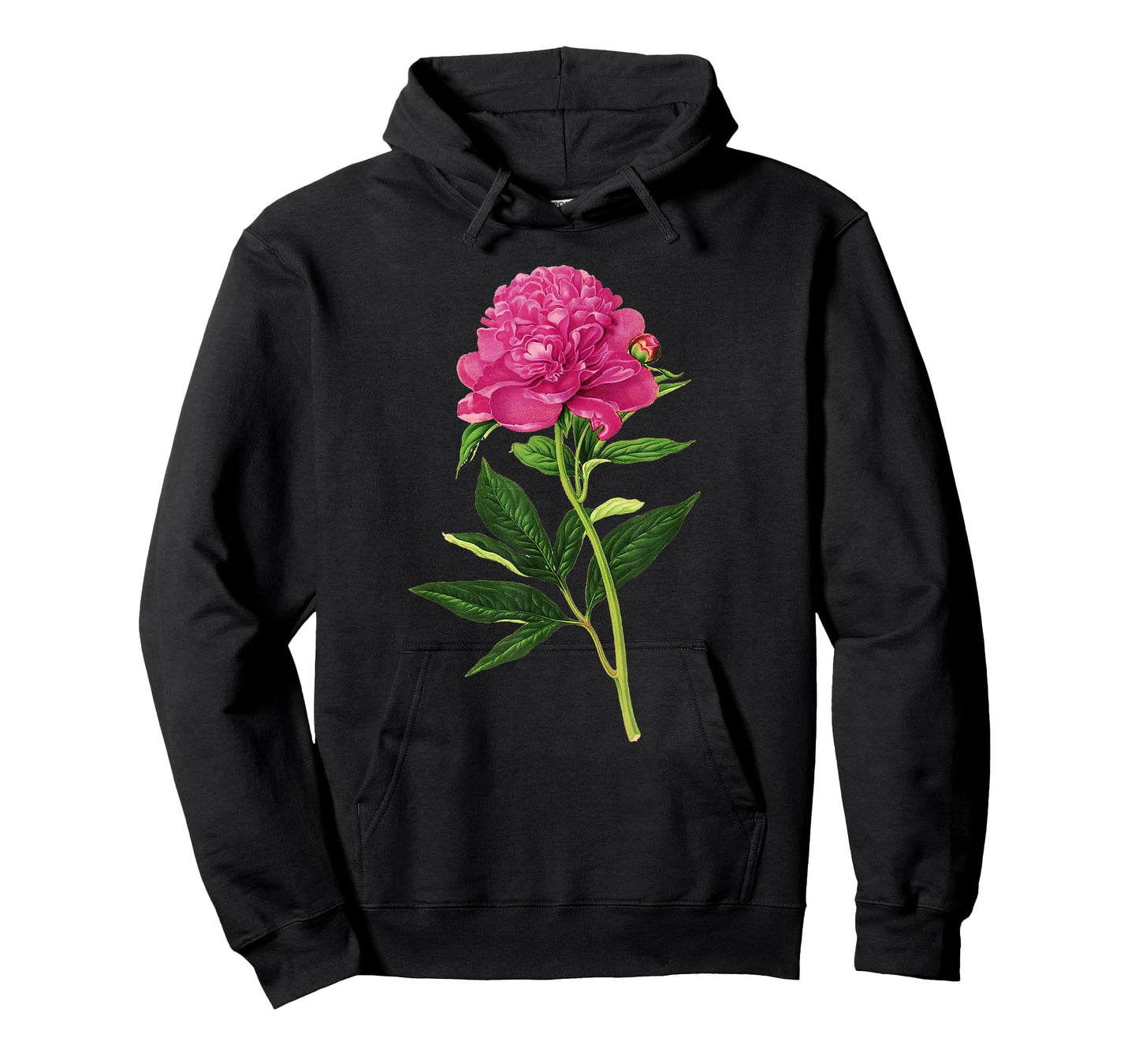 Vintage Botanical Print, Fuchsia Pink Peony T-Shirt