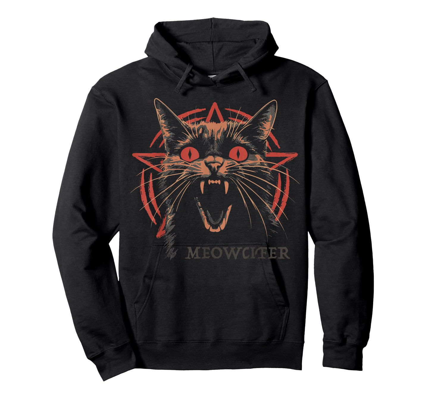 MEOWCIFER - Occult Devil Pentagram Lucifer Goth Cat T-Shirt
