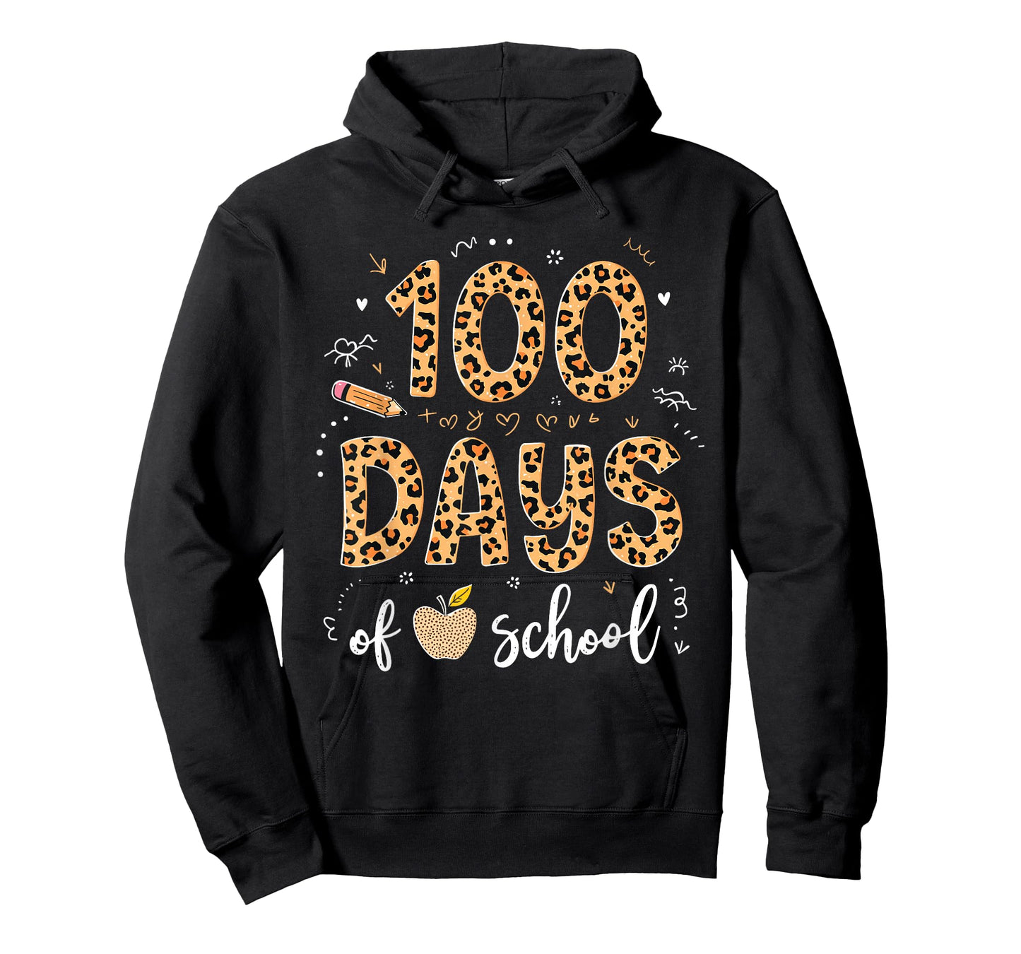 100 Days of School Leopard Print Design for Kids & Teachers T-Shirt