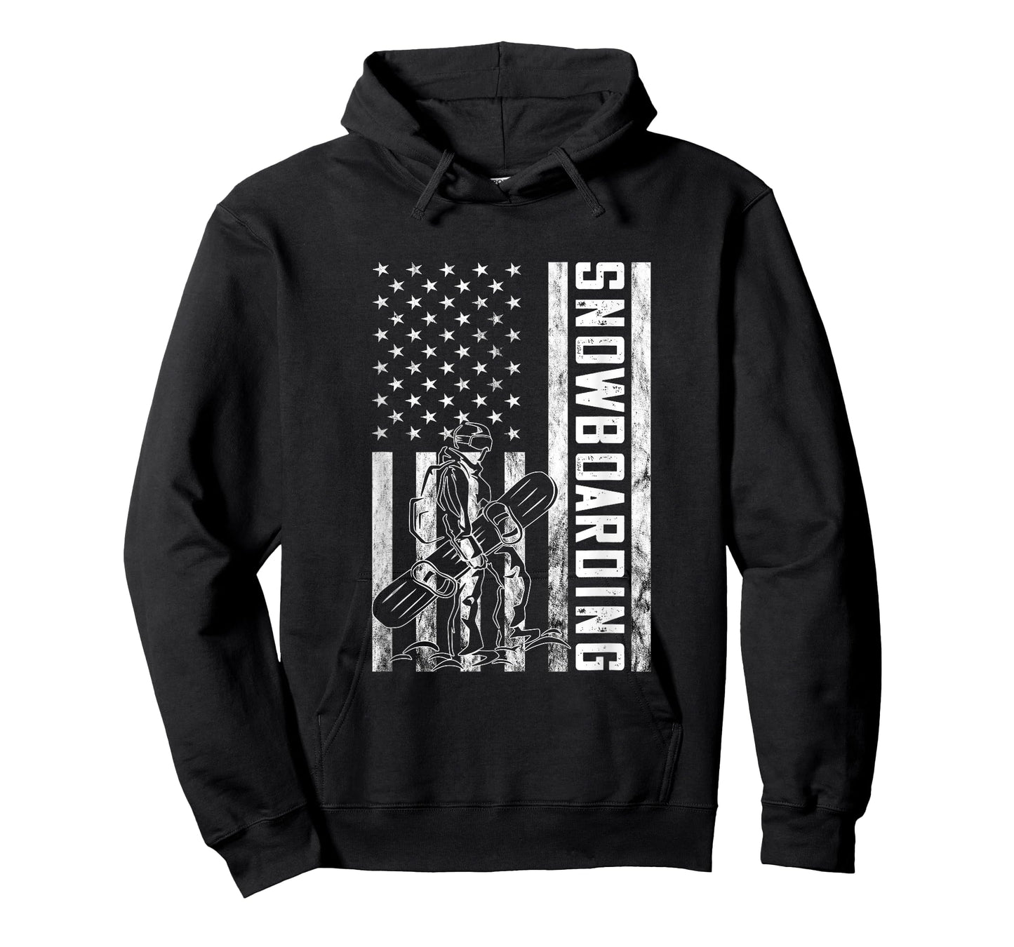 Snowboarding Vintage Snowboarder USA Flag America Snowboard T-Shirt