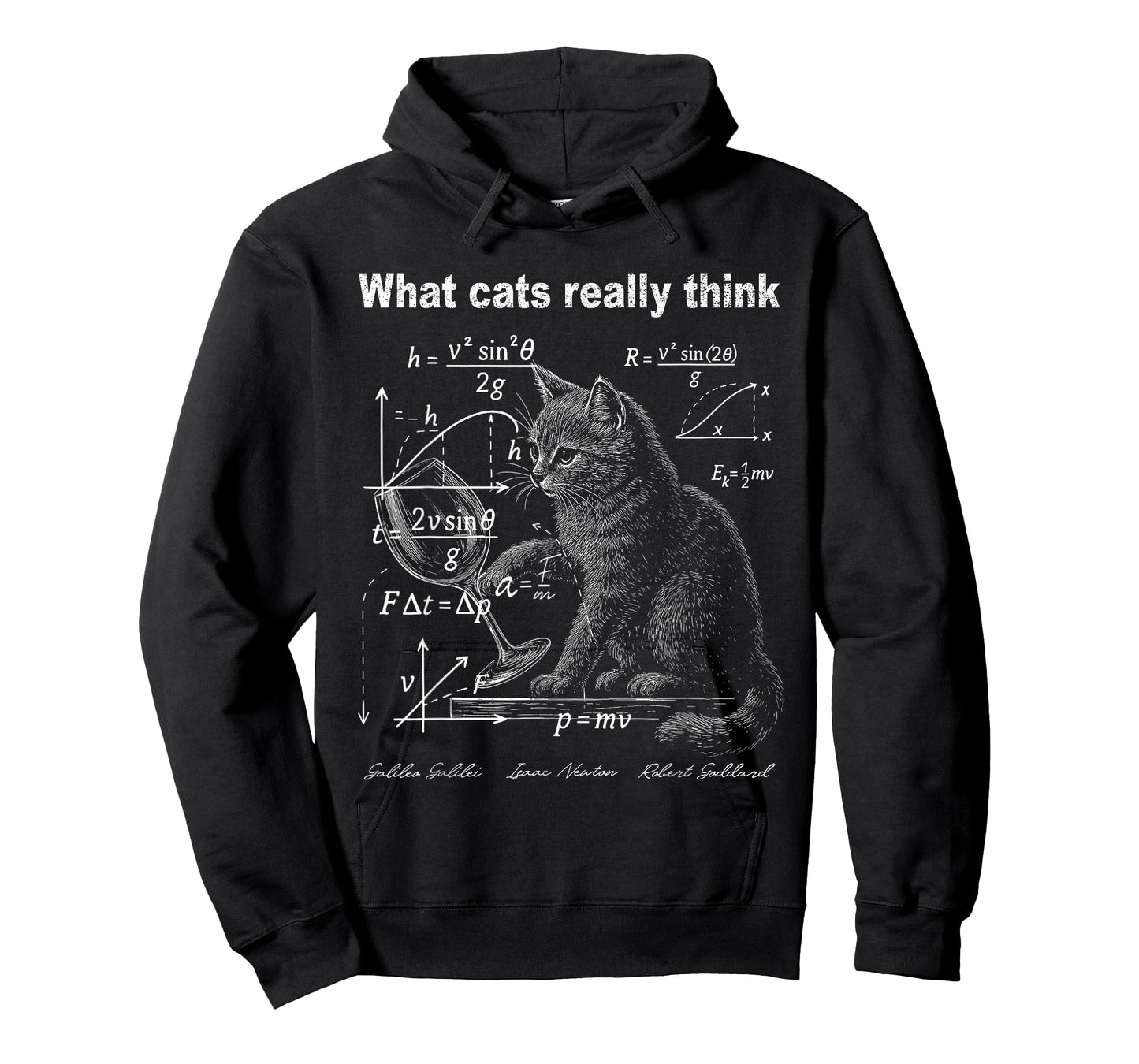 What Cats Really Think Funny Cat Physics Humor Graphic T-Shirt