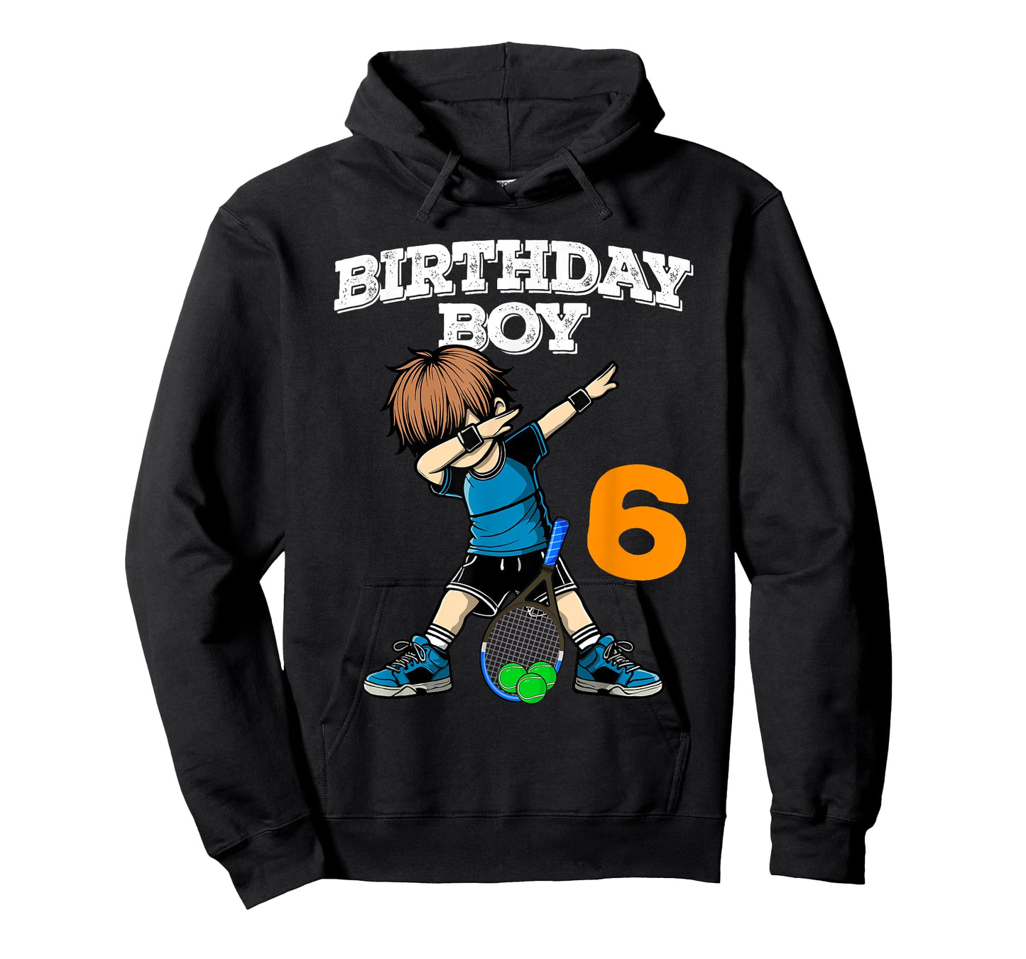 Funny Dabbing 6th Birthday Boy tennis 6 Year Old Boys T-Shirt