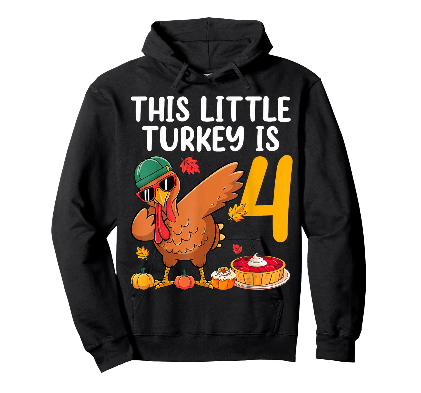 This Little Turkey is 5 Dabbing Boys 4th Bday Thanksgiving T-Shirt