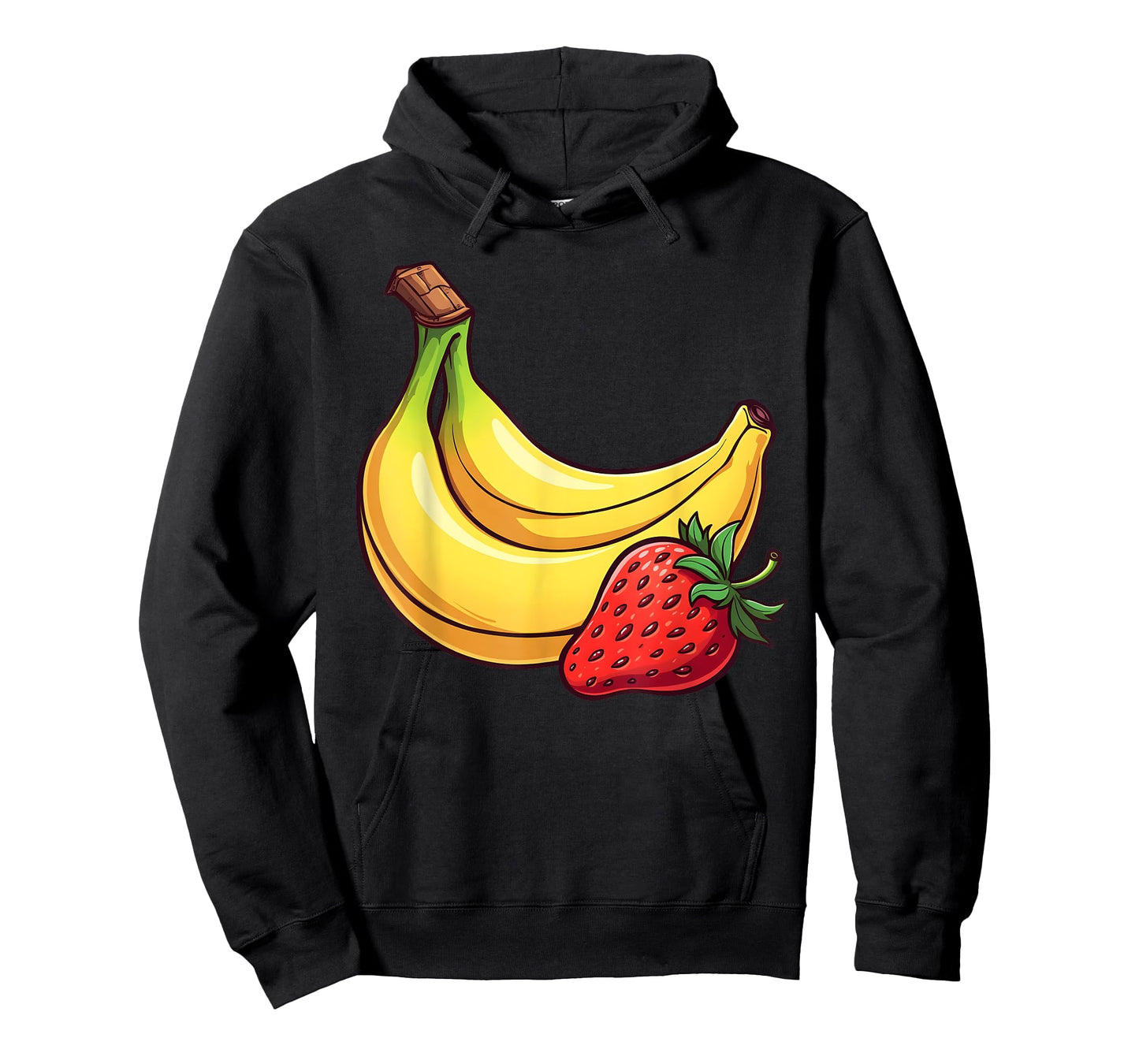 Banana Strawberry Tee Fruit Kawaii Fruits Comic Cartoon Kids T-Shirt