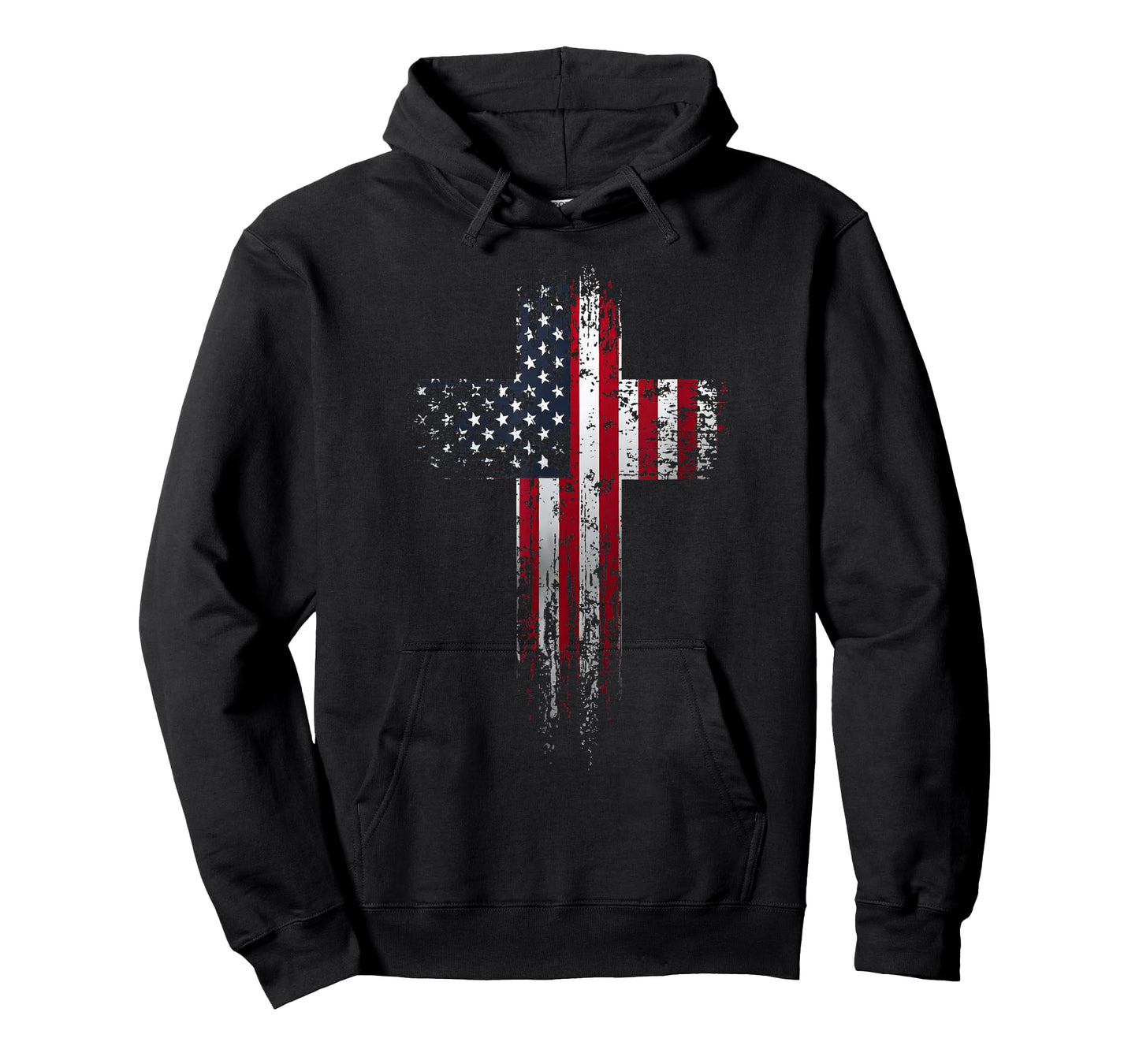 American USA Flag Christian Cross T-Shirt