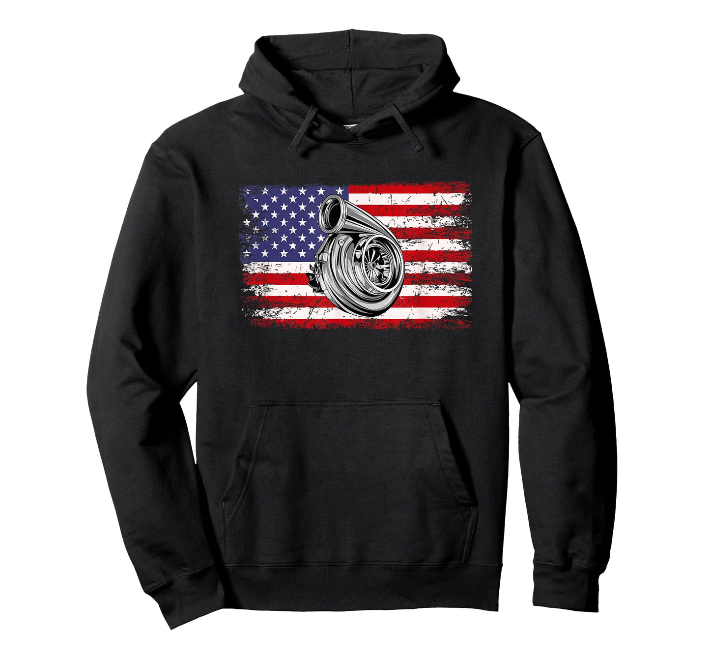 Turbo American Flag, racing turbo T-Shirt