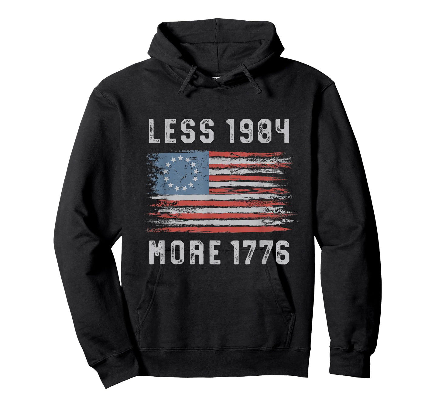 Less 1984 More 1776 Vintage Betsy Ross Flag Free Speech T-Shirt