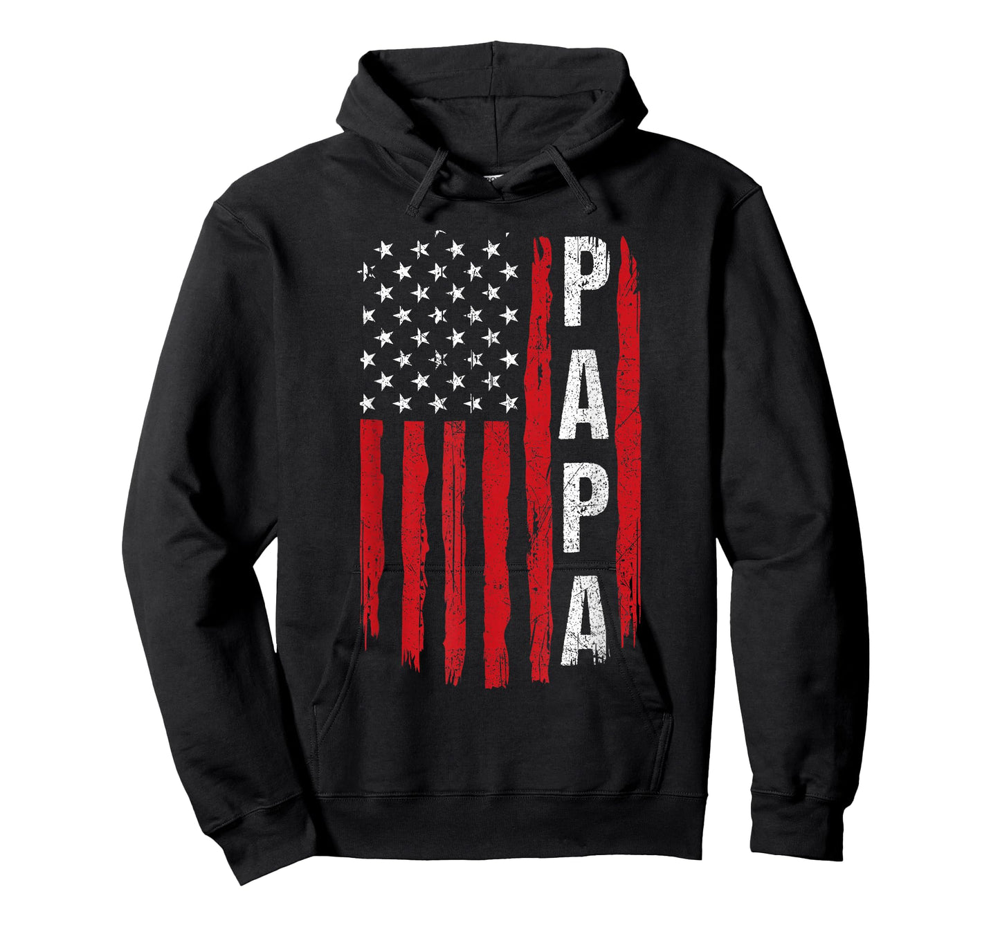 Proud Papa Father's Day Patriotic Dad USA flag T-Shirt