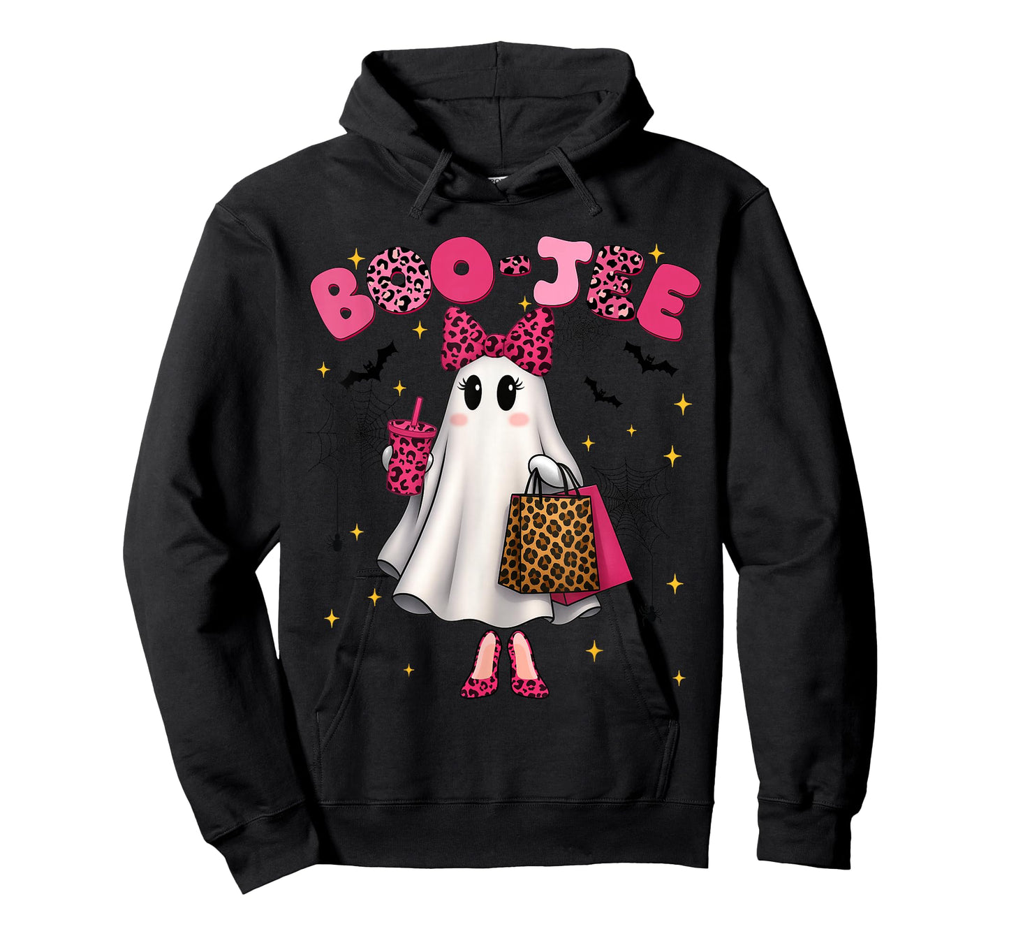 Cute Leopard Boo JEE Ghost Coffee Halloween Costumes Womens T-Shirt