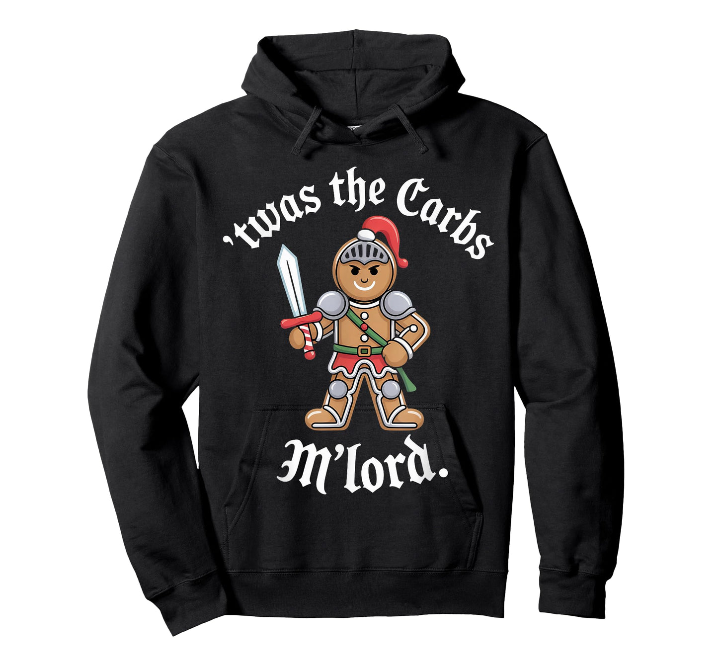Christmas Humor Funny 'TWAS The Carbs, M'Lord Gingerbread T-Shirt