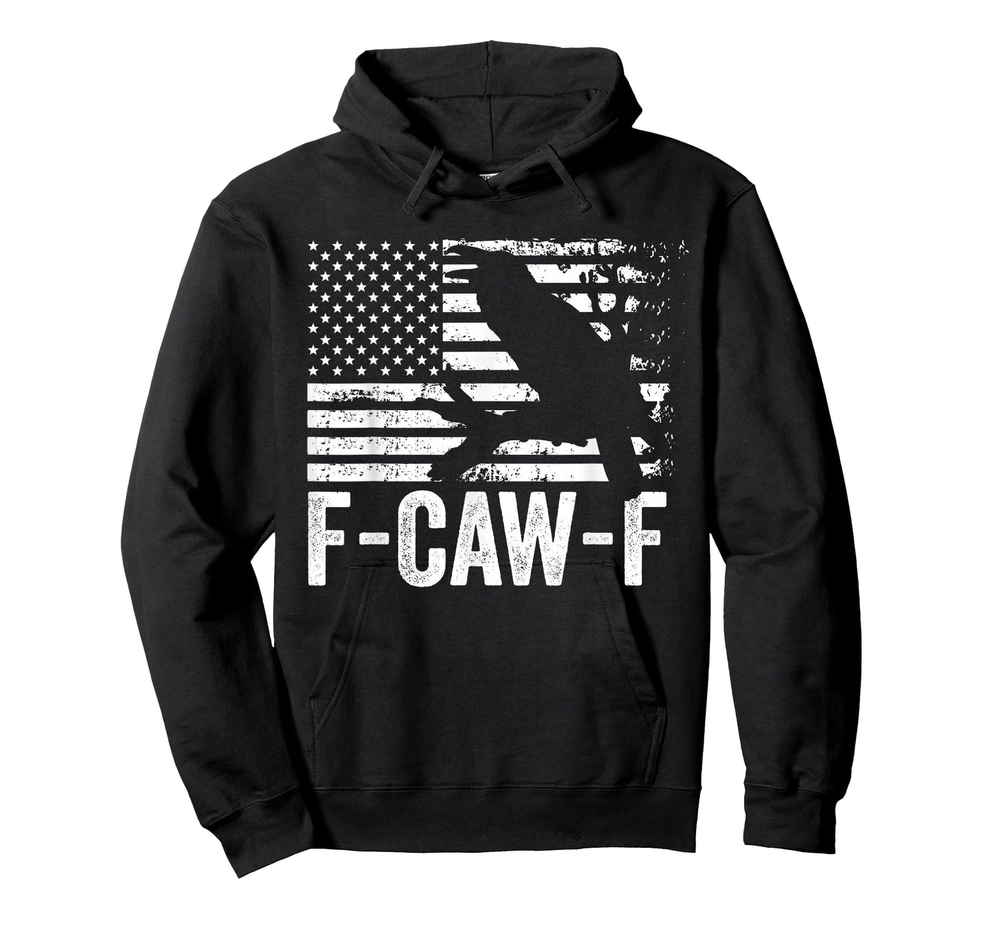 F-Caw-F Black Crow Black Bird Retro USA Flag Vintage F-Caw-F T-Shirt
