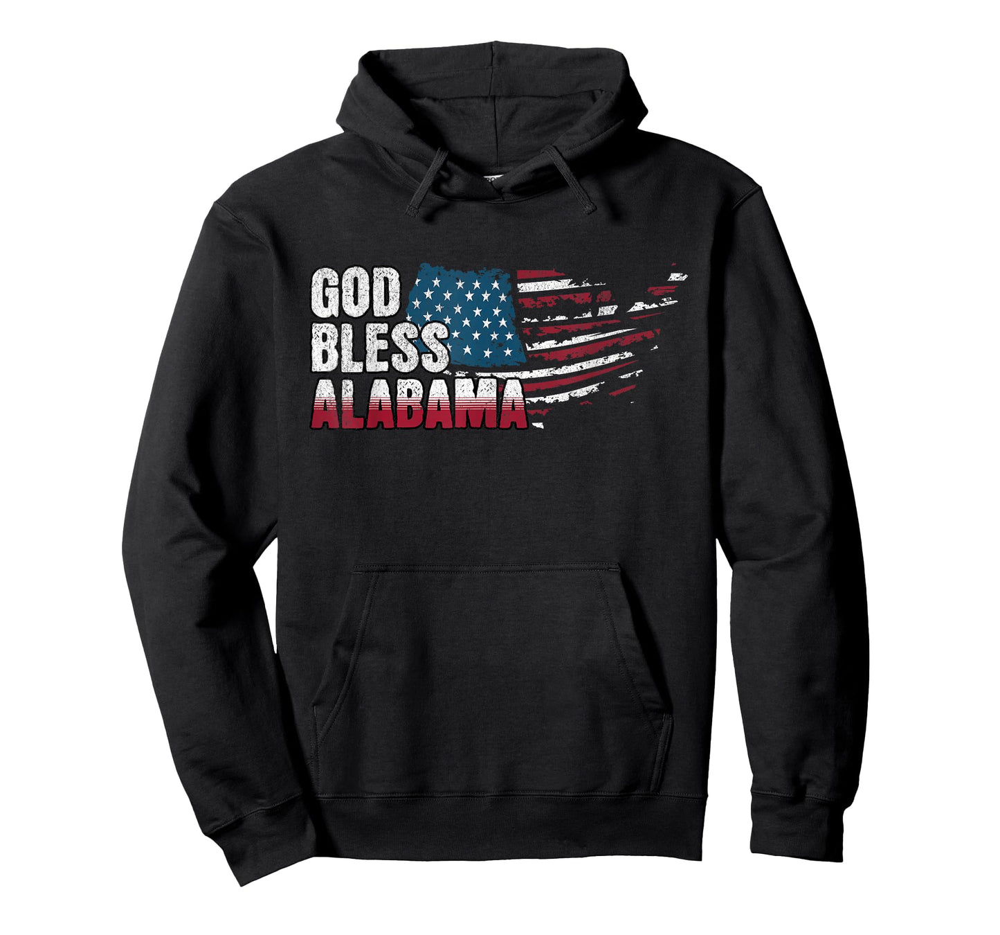 Patriotic God Bless Alabama - American Flag T-Shirt