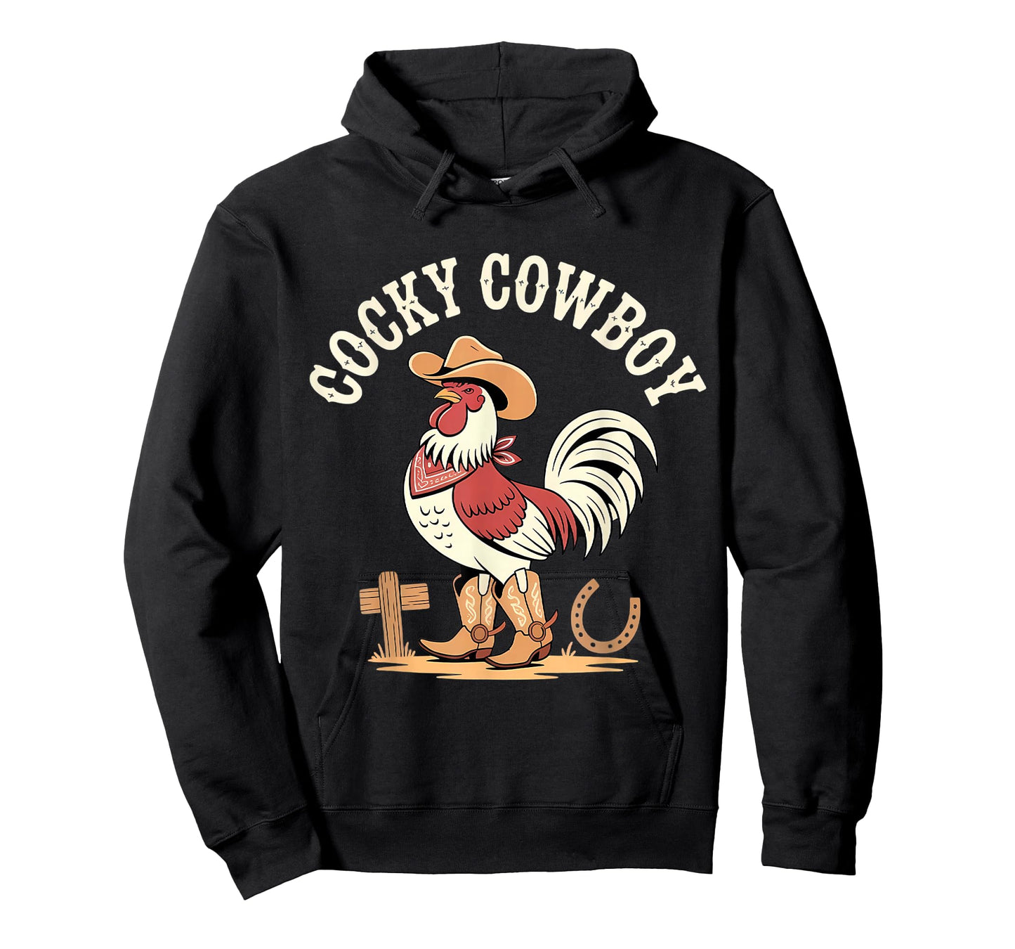 Cocky Cowboy Funny Rooster Farm Animal Barnyard Humor T-Shirt