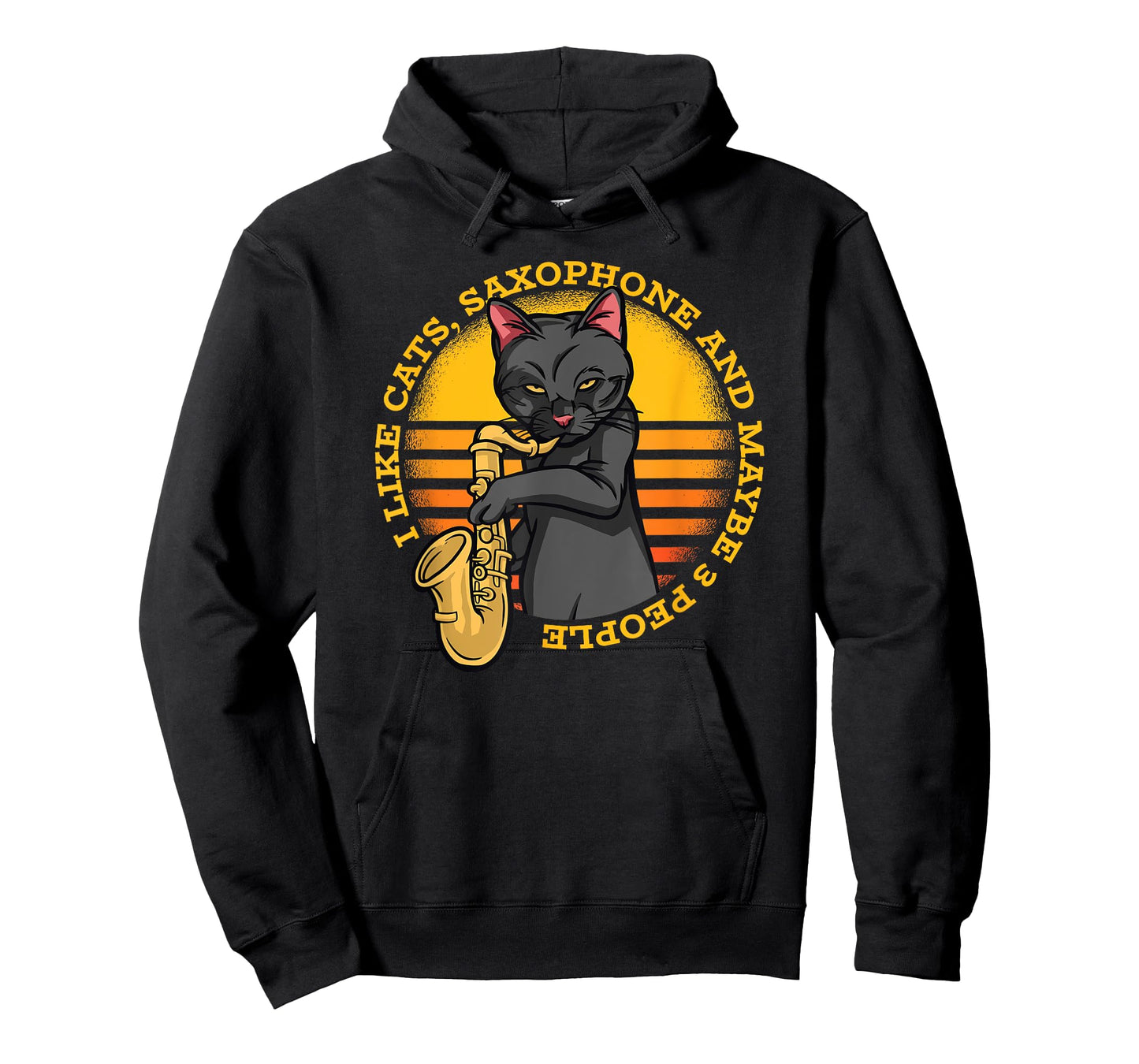 Cat with saxophone music musician saxophonist T-Shirt
