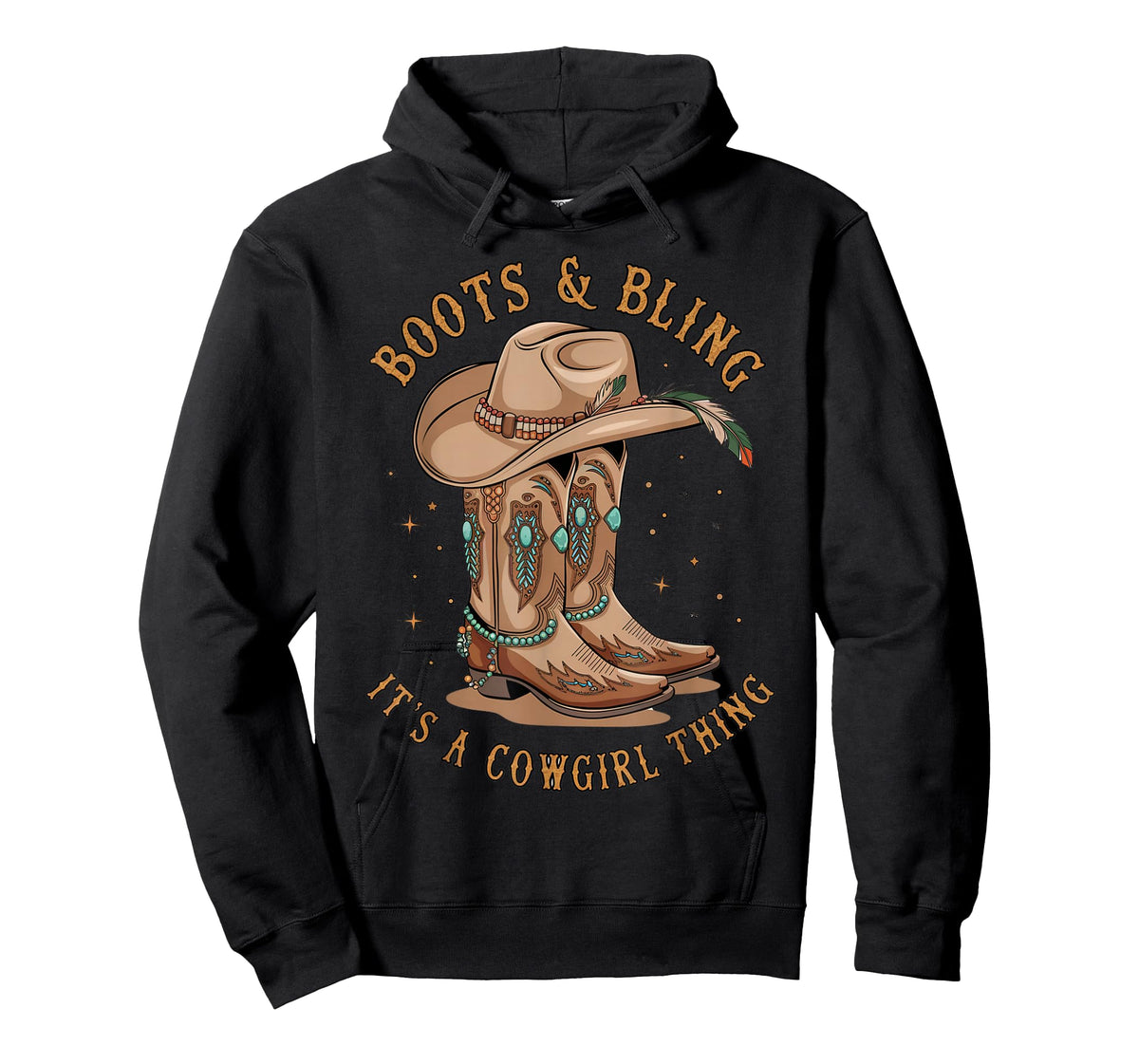 Boots and Bling its a Cowgirl Thing Rodeo Western Country T-Shirt