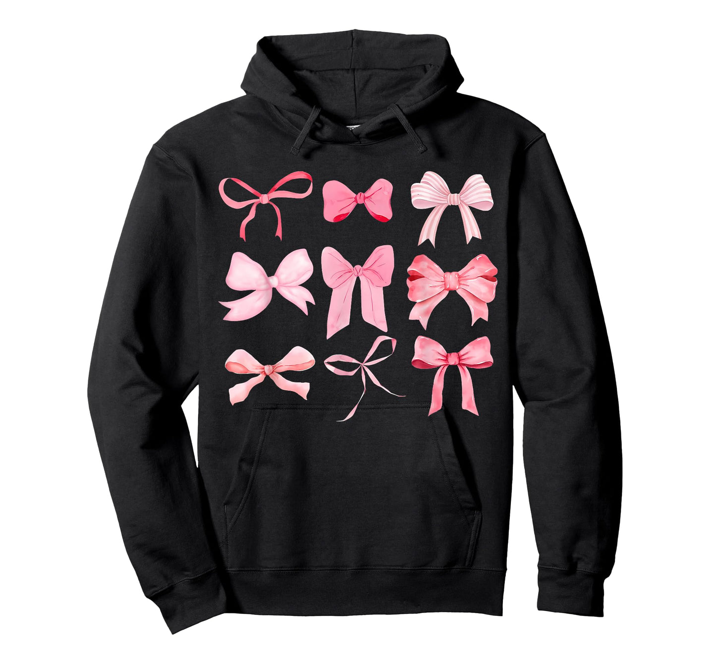 Pink Bow and Ribbon Cute Graphic for Girl Women T-Shirt