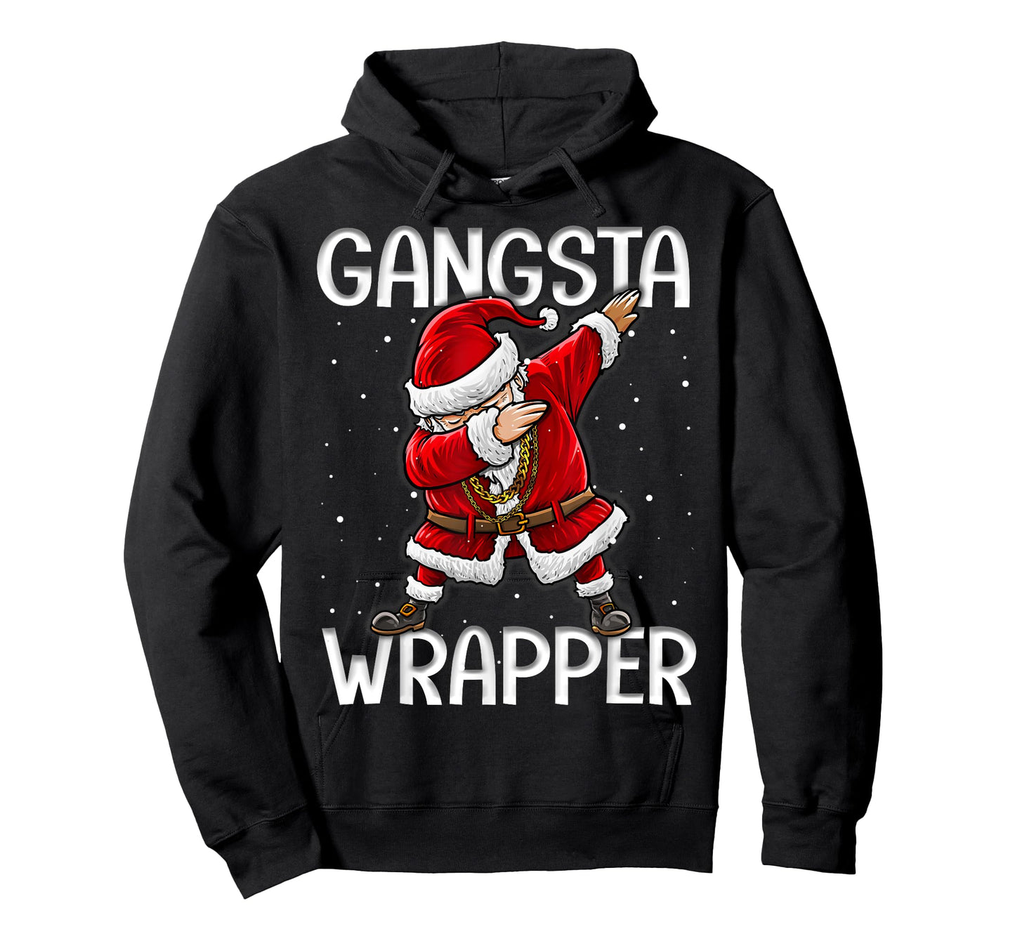 Gangsta Wrapper Funny Dabbing Santa Christmas Shirt Men T-Shirt