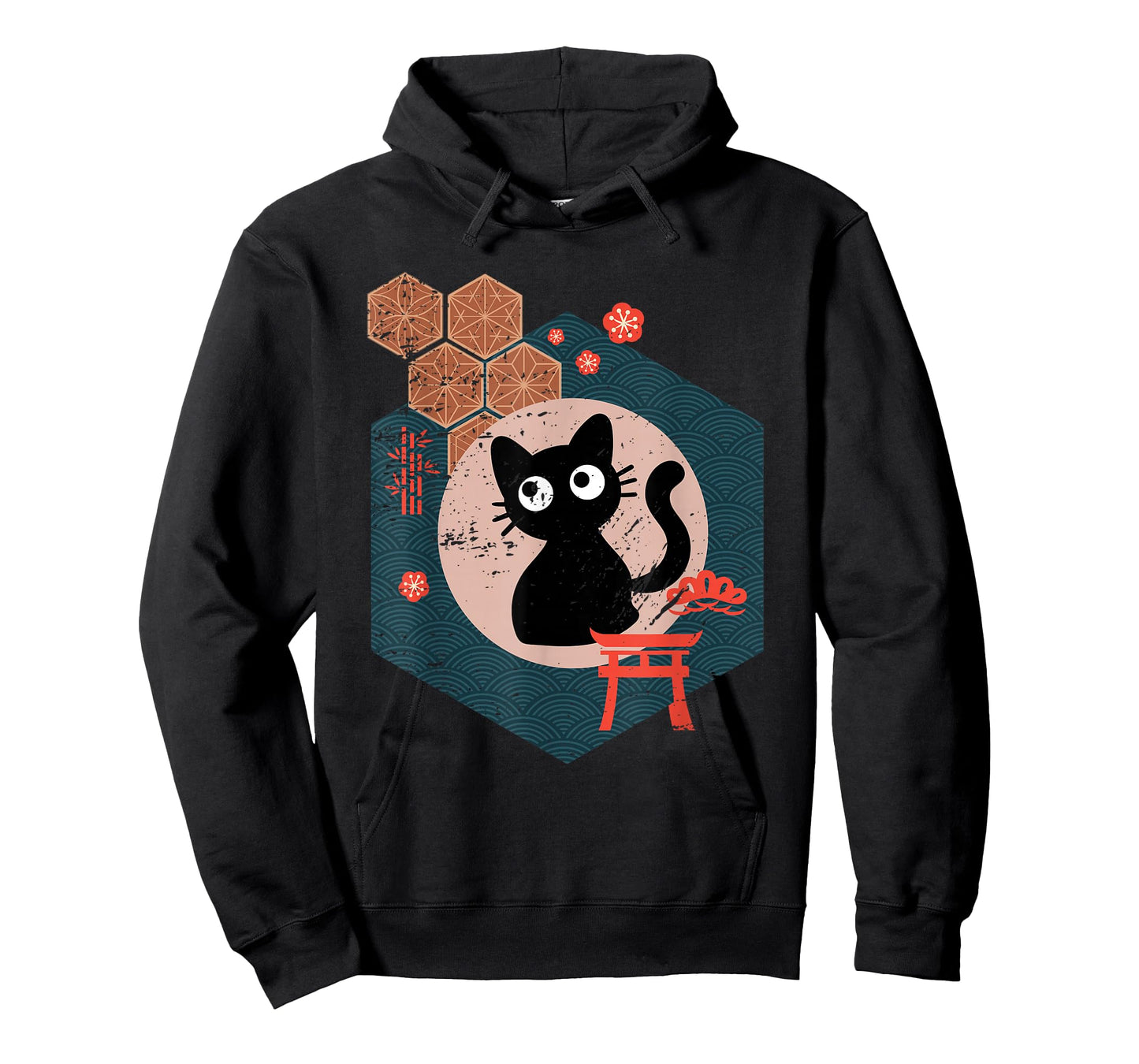 Black Cat Lover Japanese Kitten Anime Tokyo Otaku Lifestyle T-Shirt Small