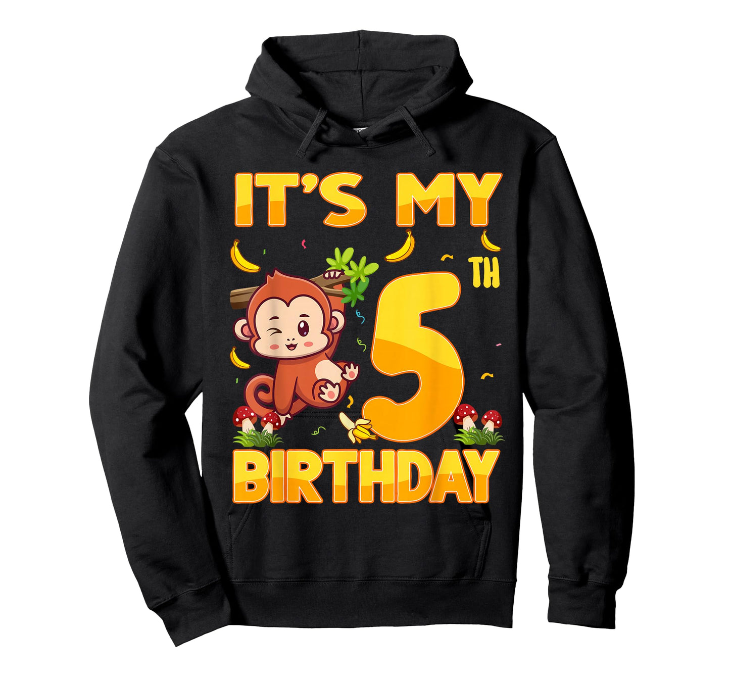 It's My 5th Birthday Monkey 5 Year Old Bday Party Kid Boy Gi T-Shirt