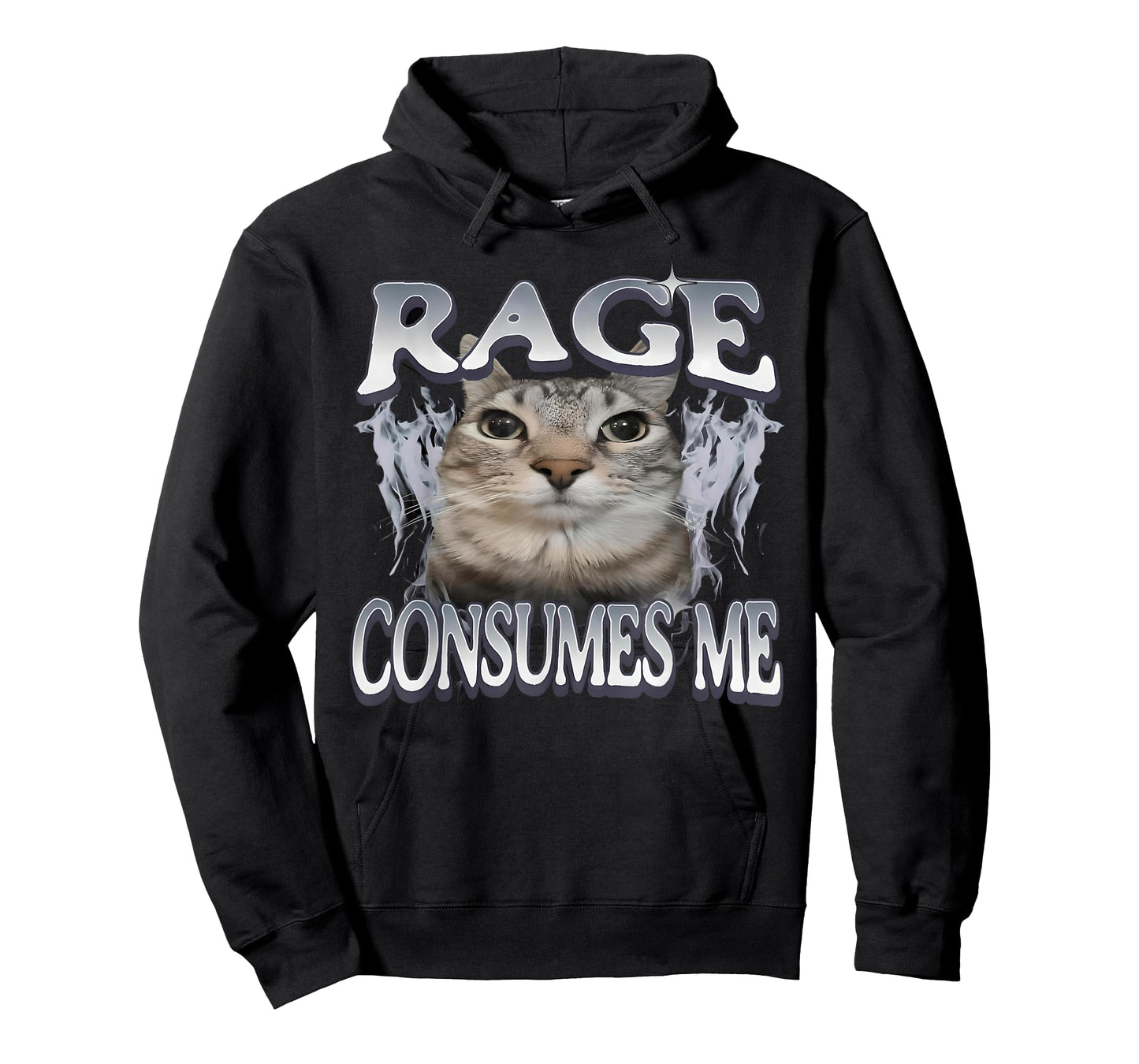 Rage Consumes Me Cat Funny Cat Meme Vintage Weird Humor T-Shirt