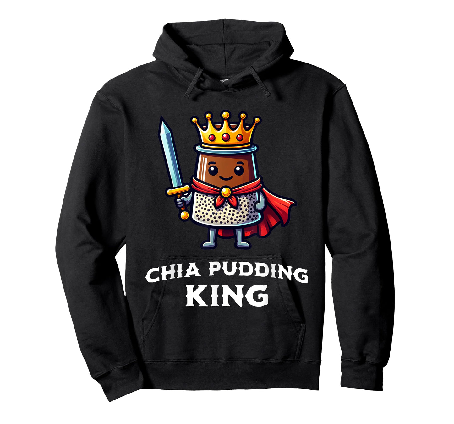 Chia Pudding King Funny Vegan Vegetable Healthy Food T-Shirt