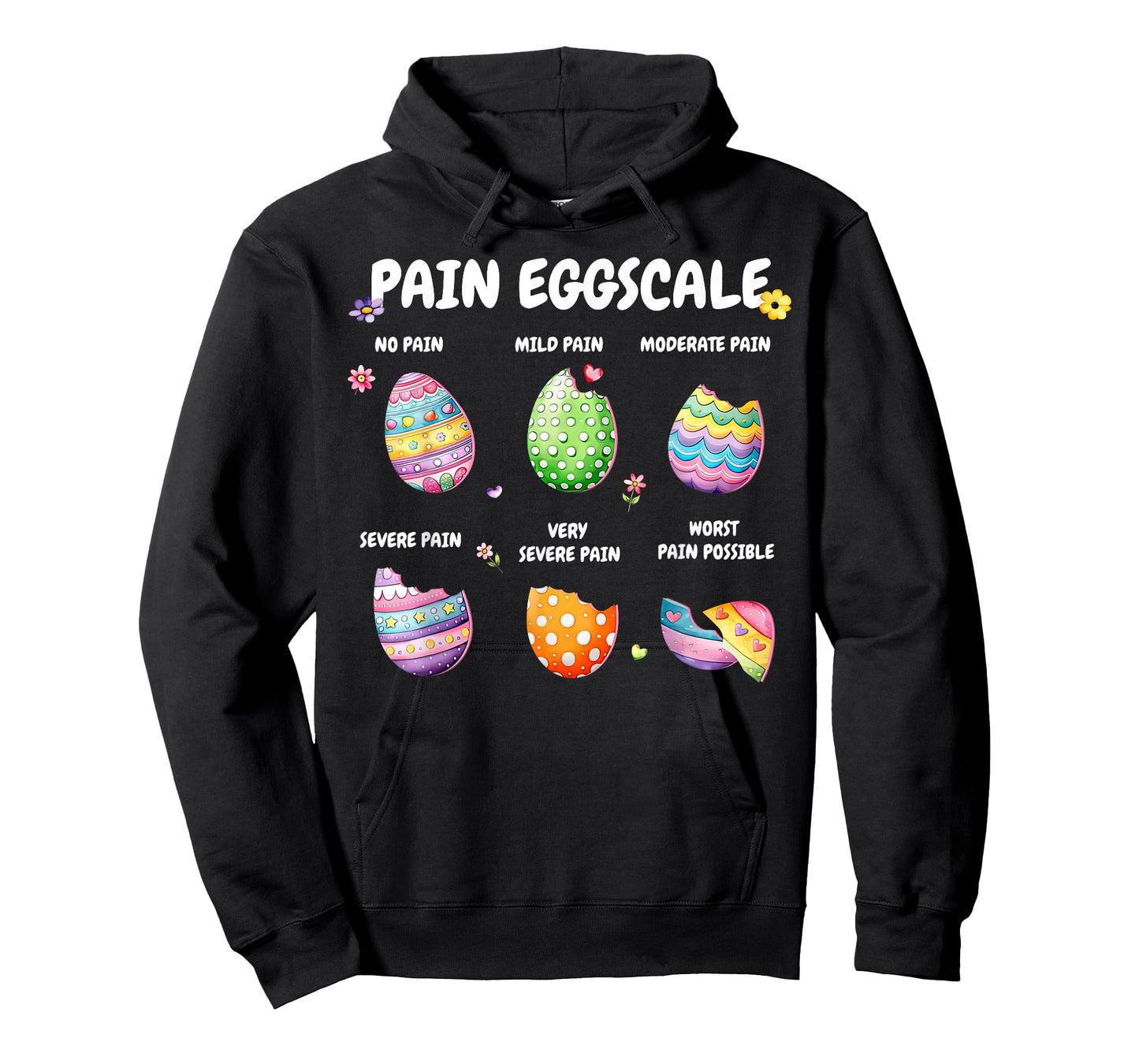 Cute Eggs Pain Scale Easter Day Nurse Triage Pain Assessment T-Shirt