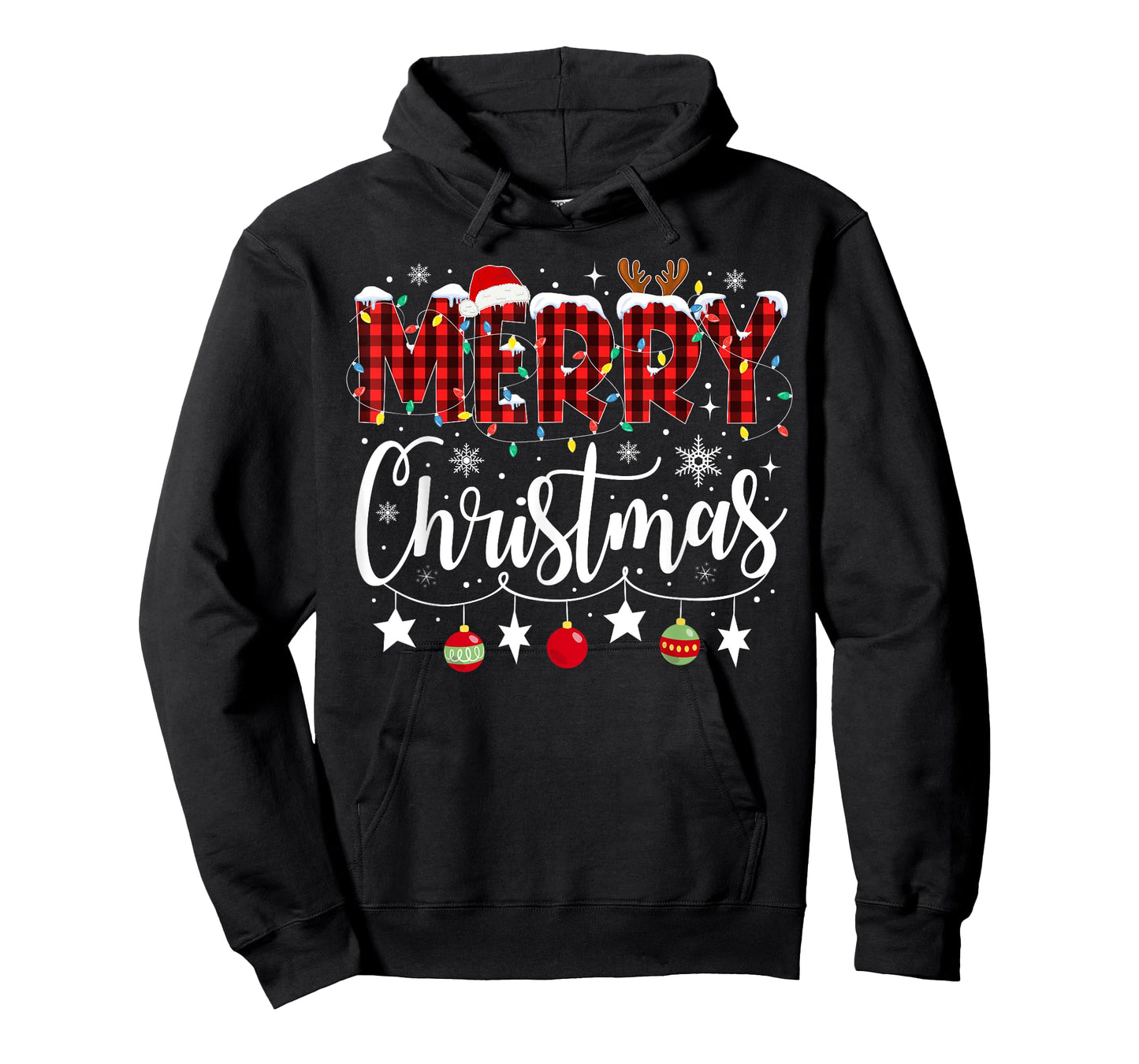 Merry Christmas Buffalo Plaid Red Santa Family Matching Xmas T-Shirt