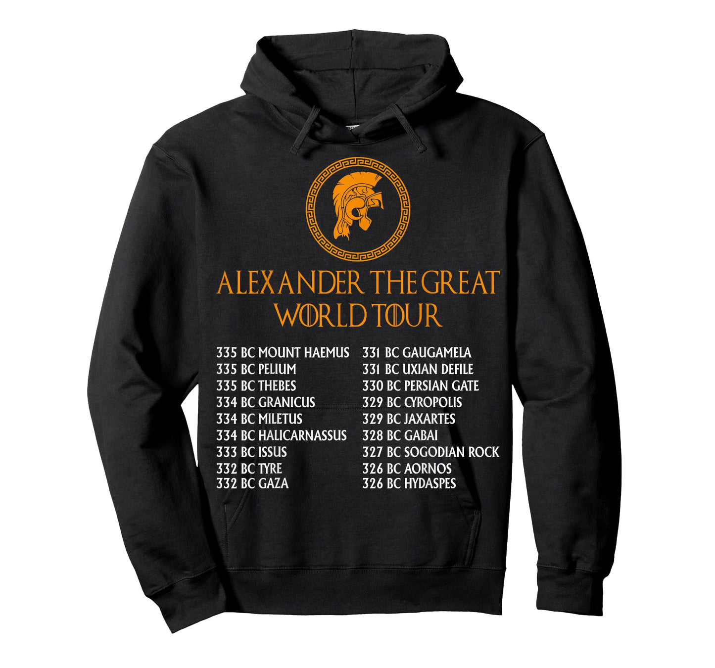 Ancient Greek History, Alexander The Great World Tour T-Shirt Small