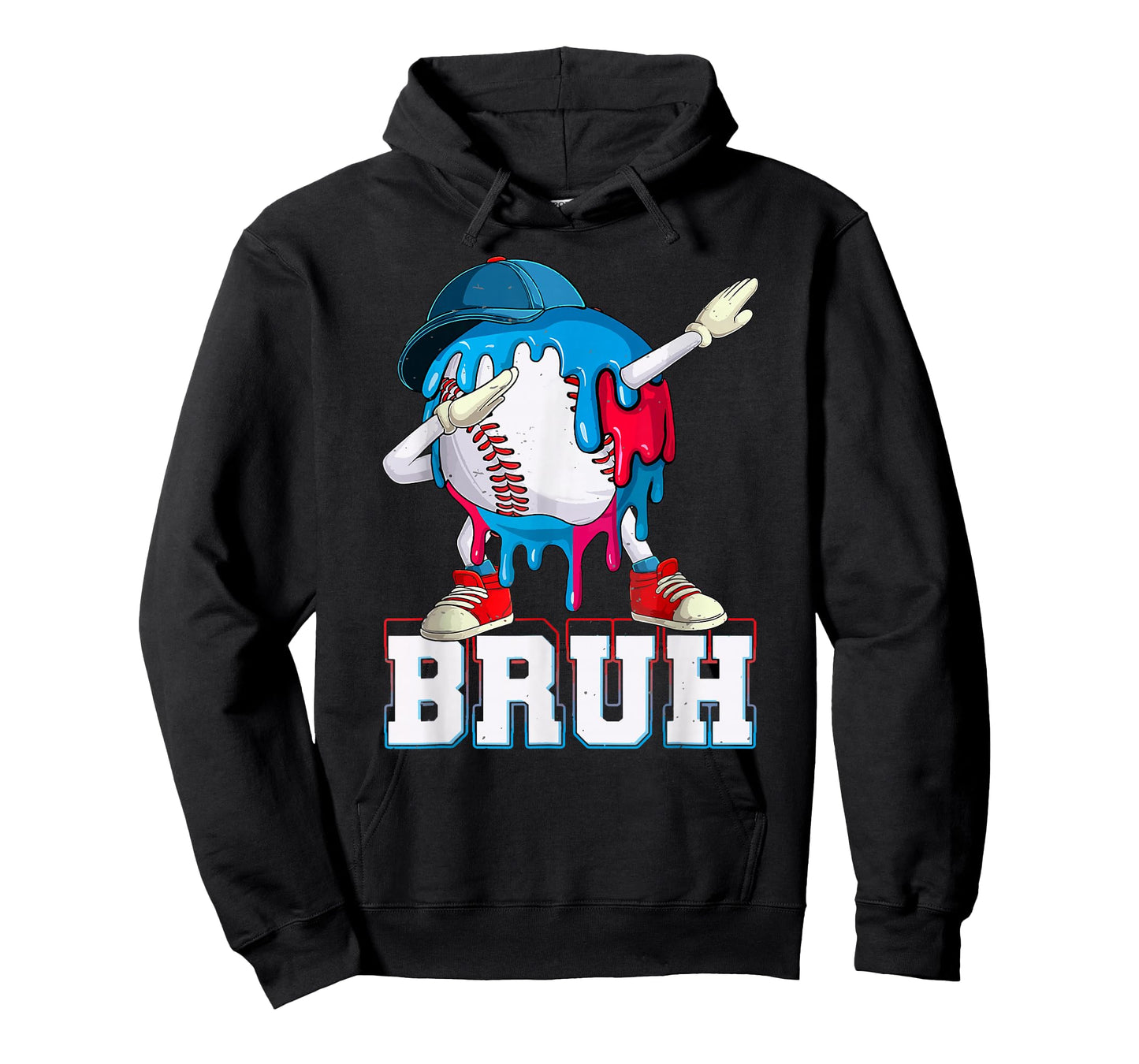 Dabbing Baseball Boys Bruh Ice Cream Drip Baseball Boys T-Shirt
