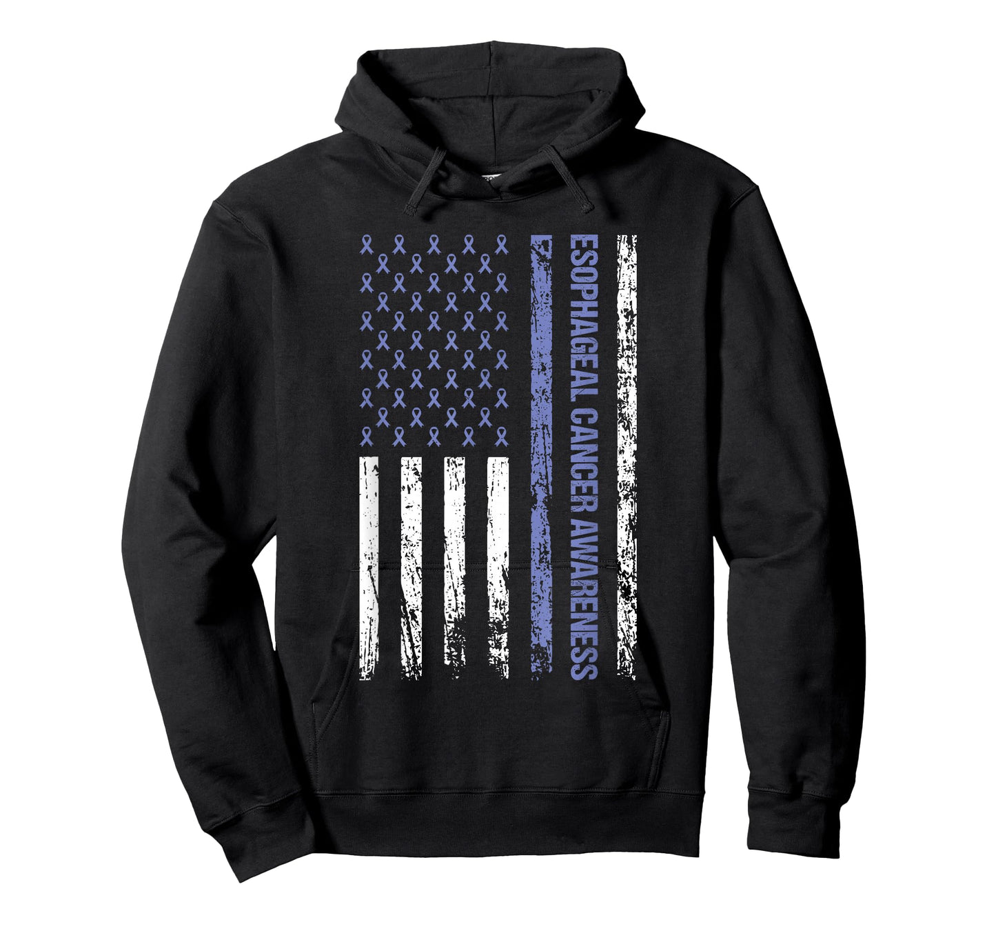 Esophageal Cancer Awareness US American Flag For Women Men T-Shirt