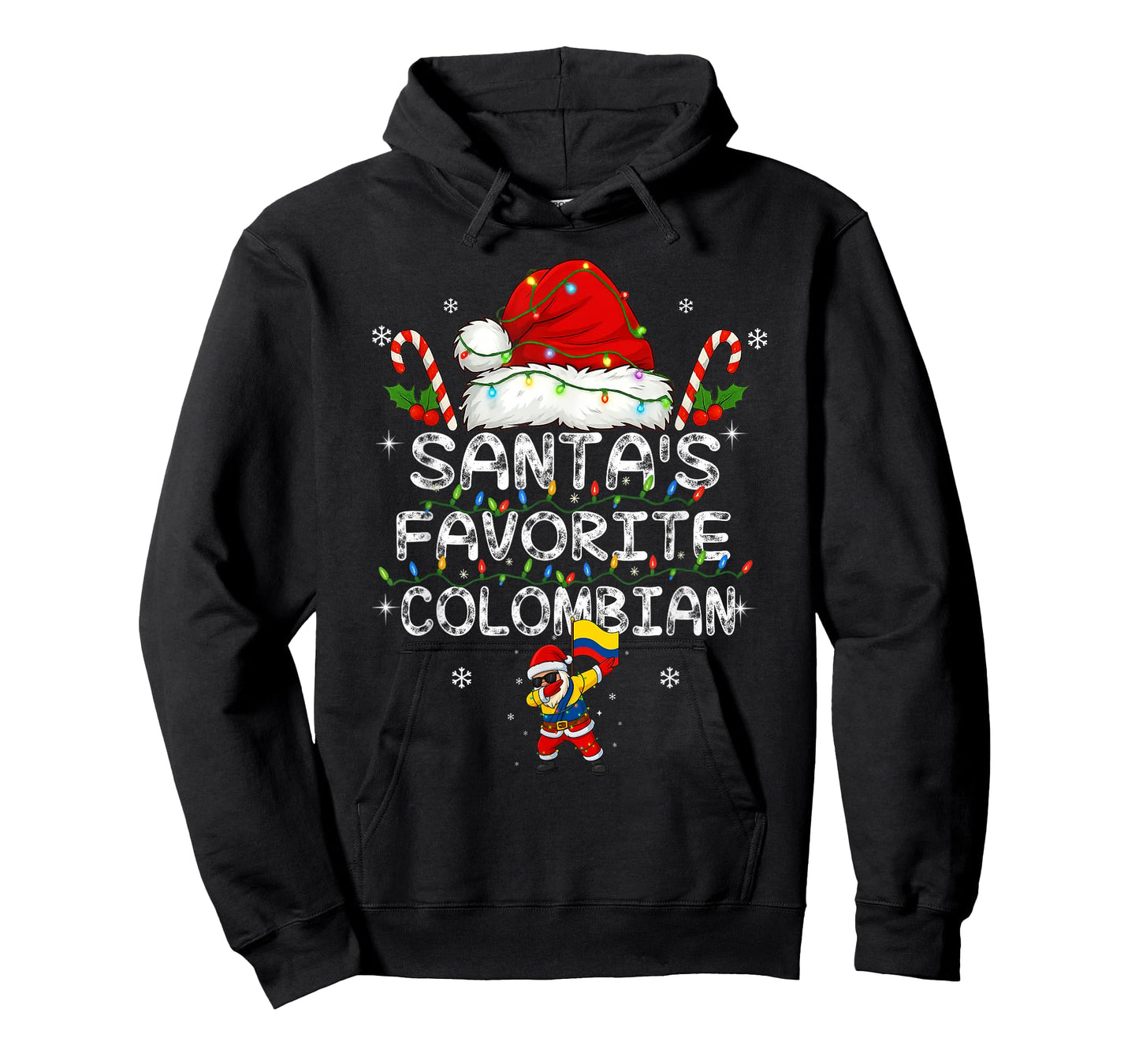 Funny Santa's Favorite Colombian Christmas Santa Dab Xmas T-Shirt