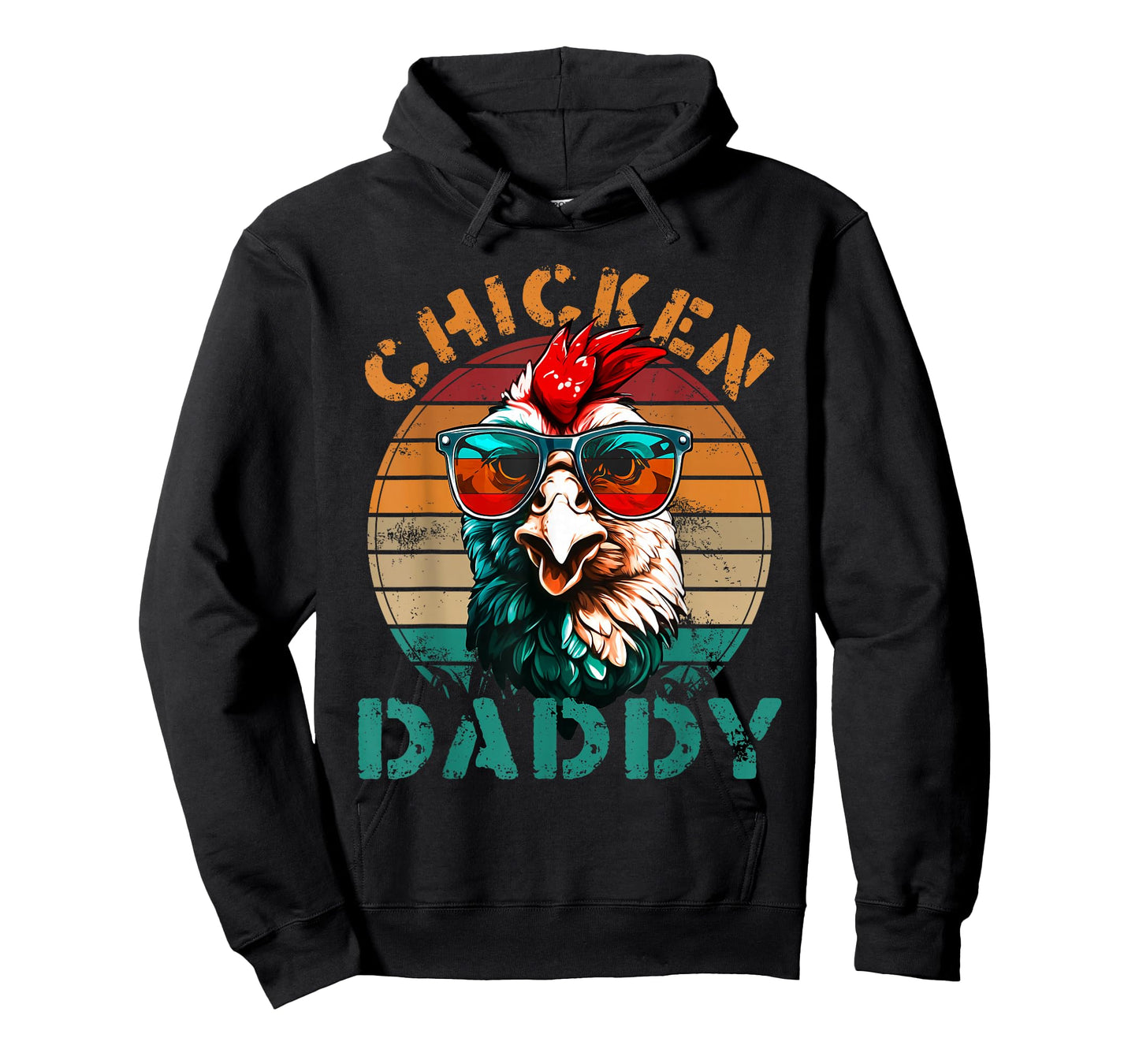 Chicken Daddy Retro Chicken Dad Fathers Day Men T-Shirt