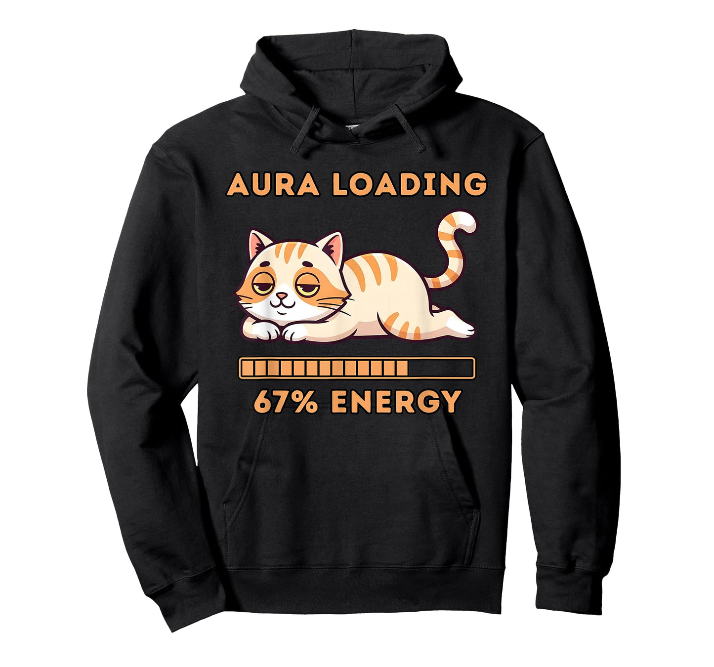 Funny Gen Z Meme 67 Cat Aura Cat Loading 67 Percent Energy T-Shirt