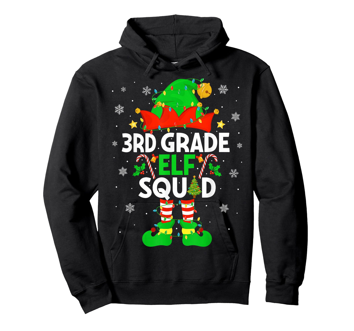 3rd Grade Elf Squad Christmas Third Grade Christmas Teacher T-Shirt