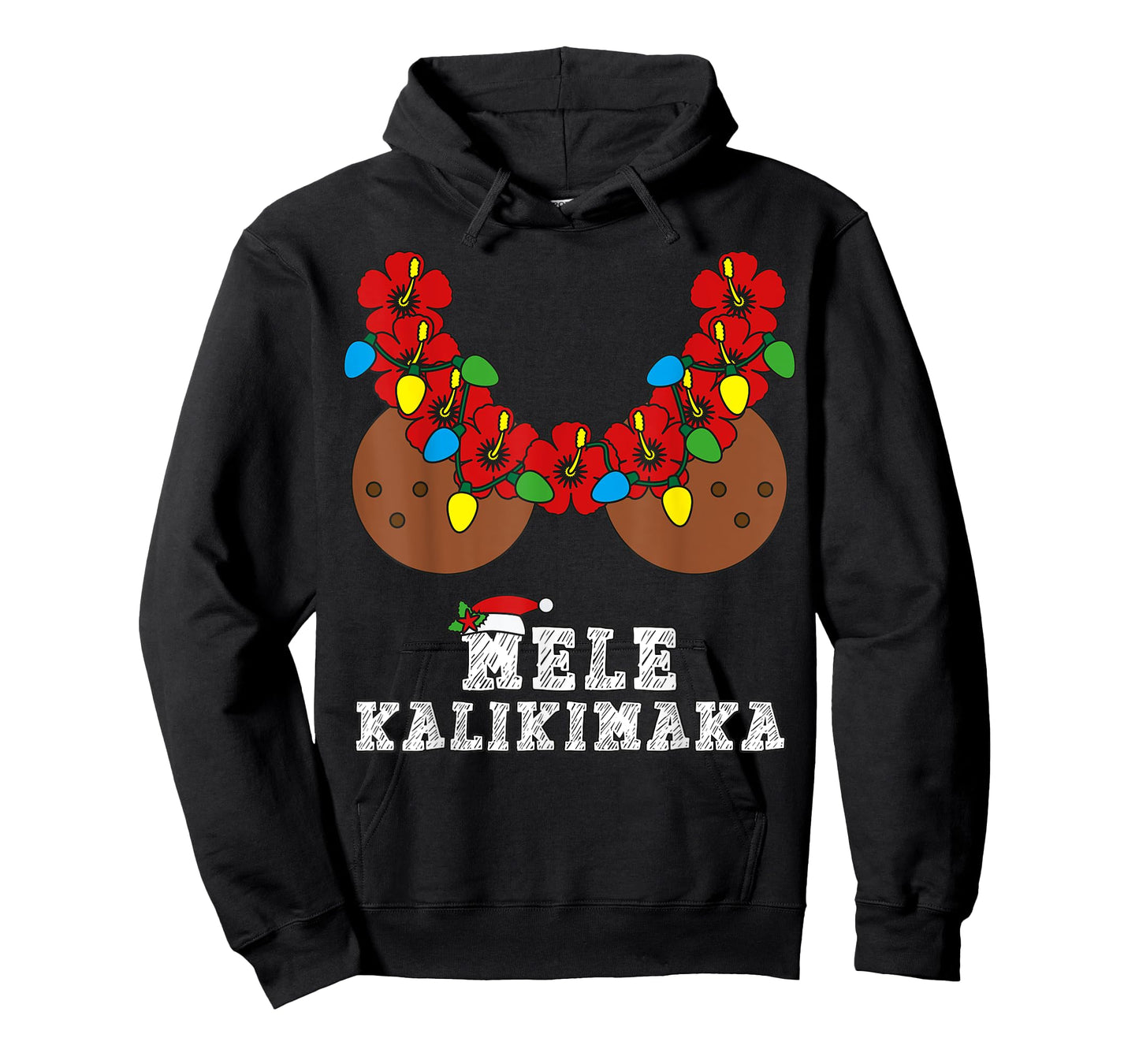 Christmas in July Mele Kalikimaka Coconut Bra Hawaiian Beach T-Shirt for Men Women