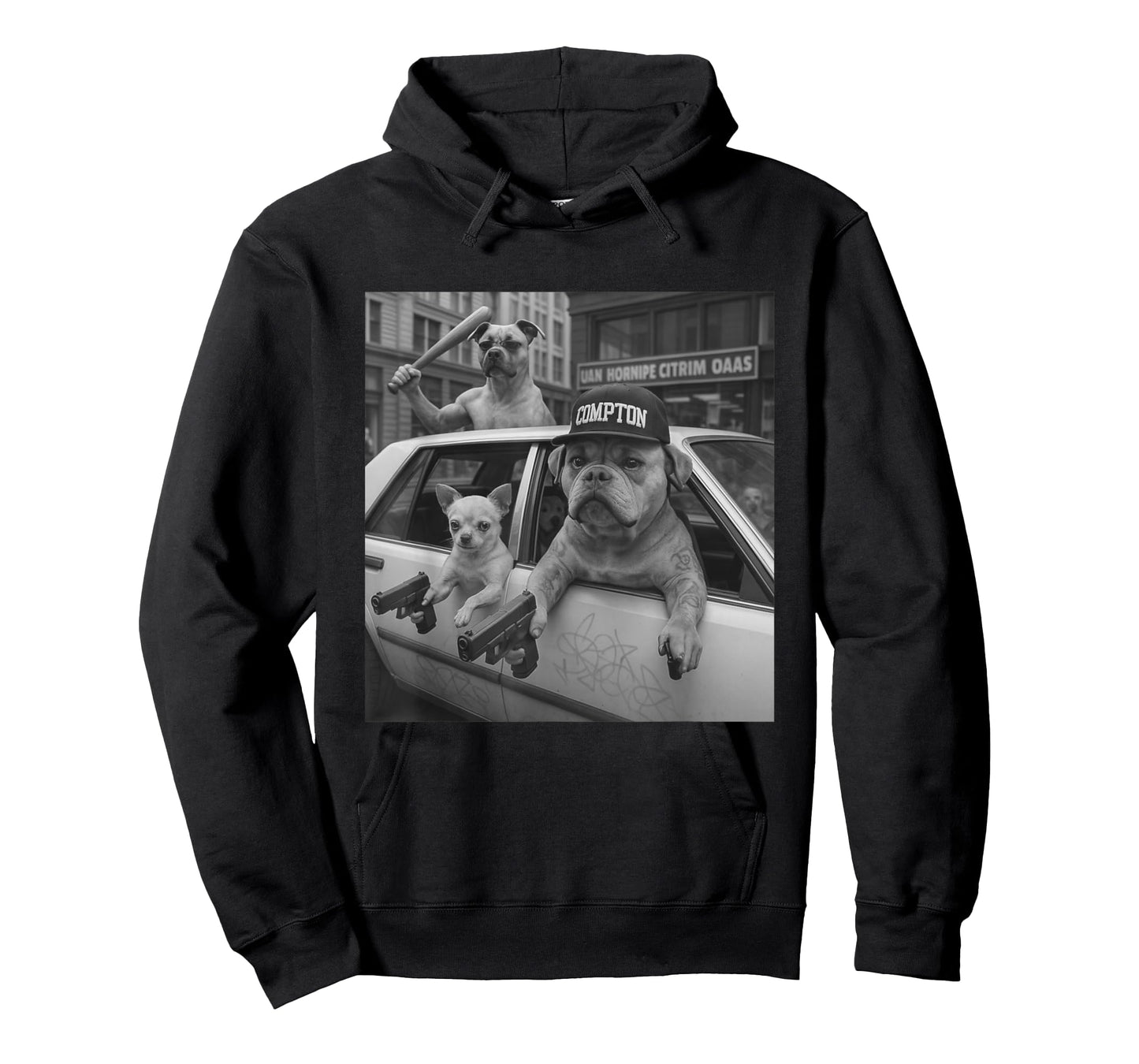 Funny Gangster Dogs Street T-Shirt