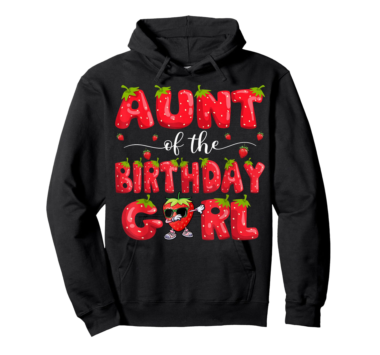 Aunt Of The Birthday Girl Strawberry Dabbing Family T-Shirt