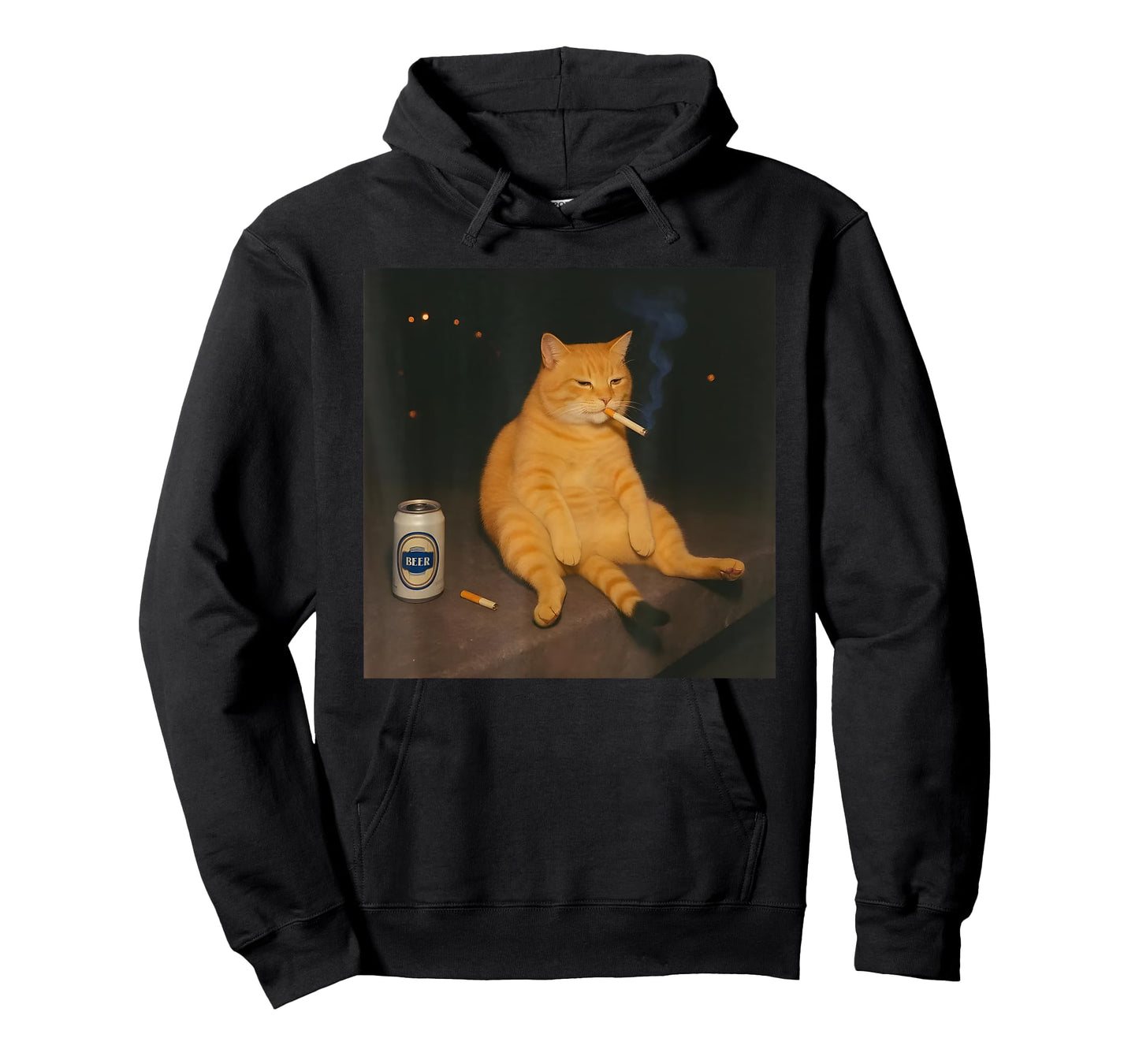 Cigarette Kitten Funny Smoking Cat Meme Stupid Brainrot T-Shirt