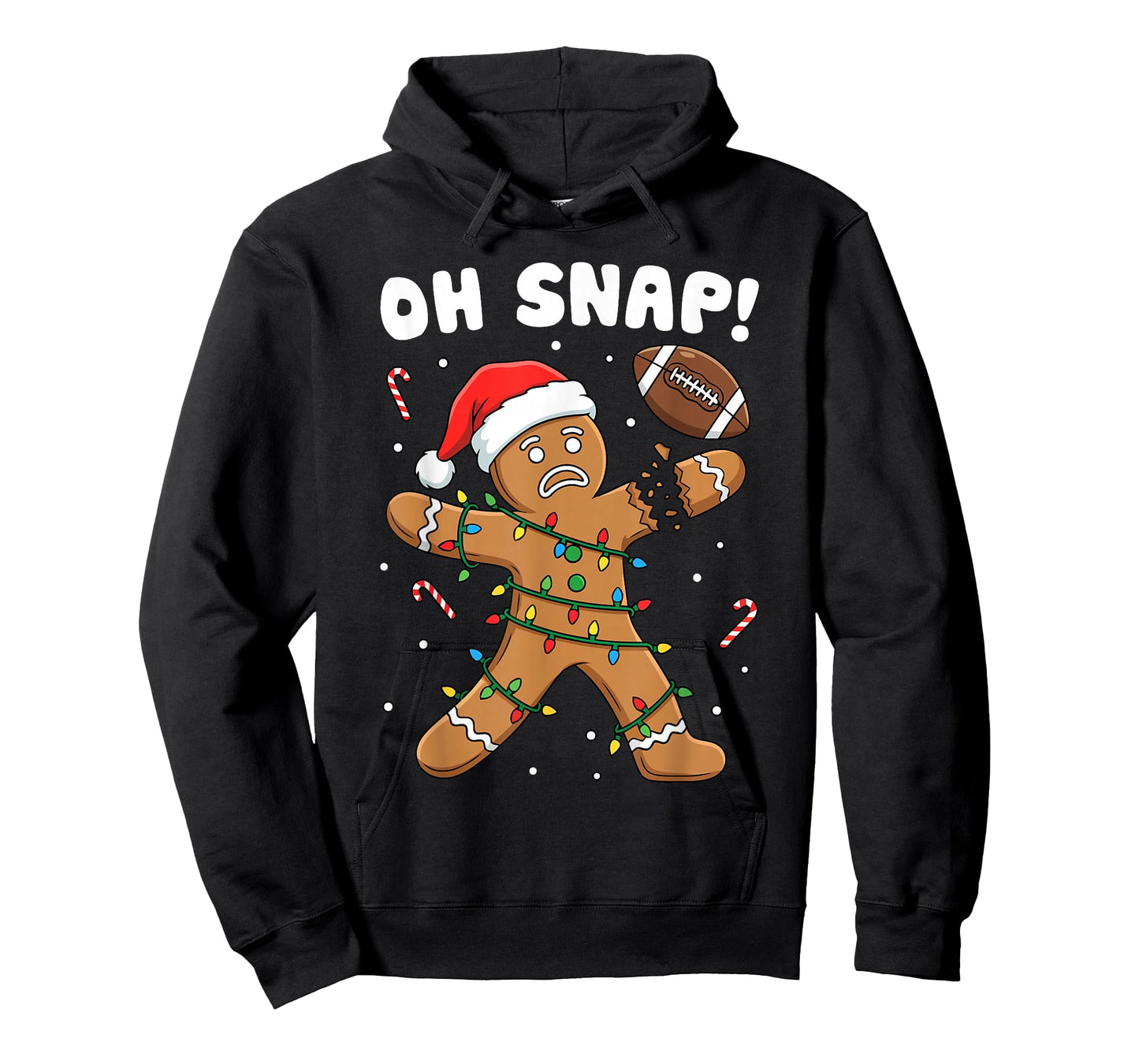 Christmas Gingerbread Oh Snap Cookie Xmas Holiday Football T-Shirt