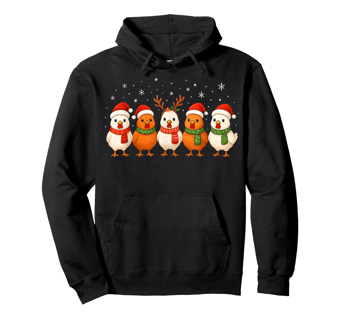 Christmas Lights Chicken Santa Kawaii Xmas Tree Holiday T-Shirt