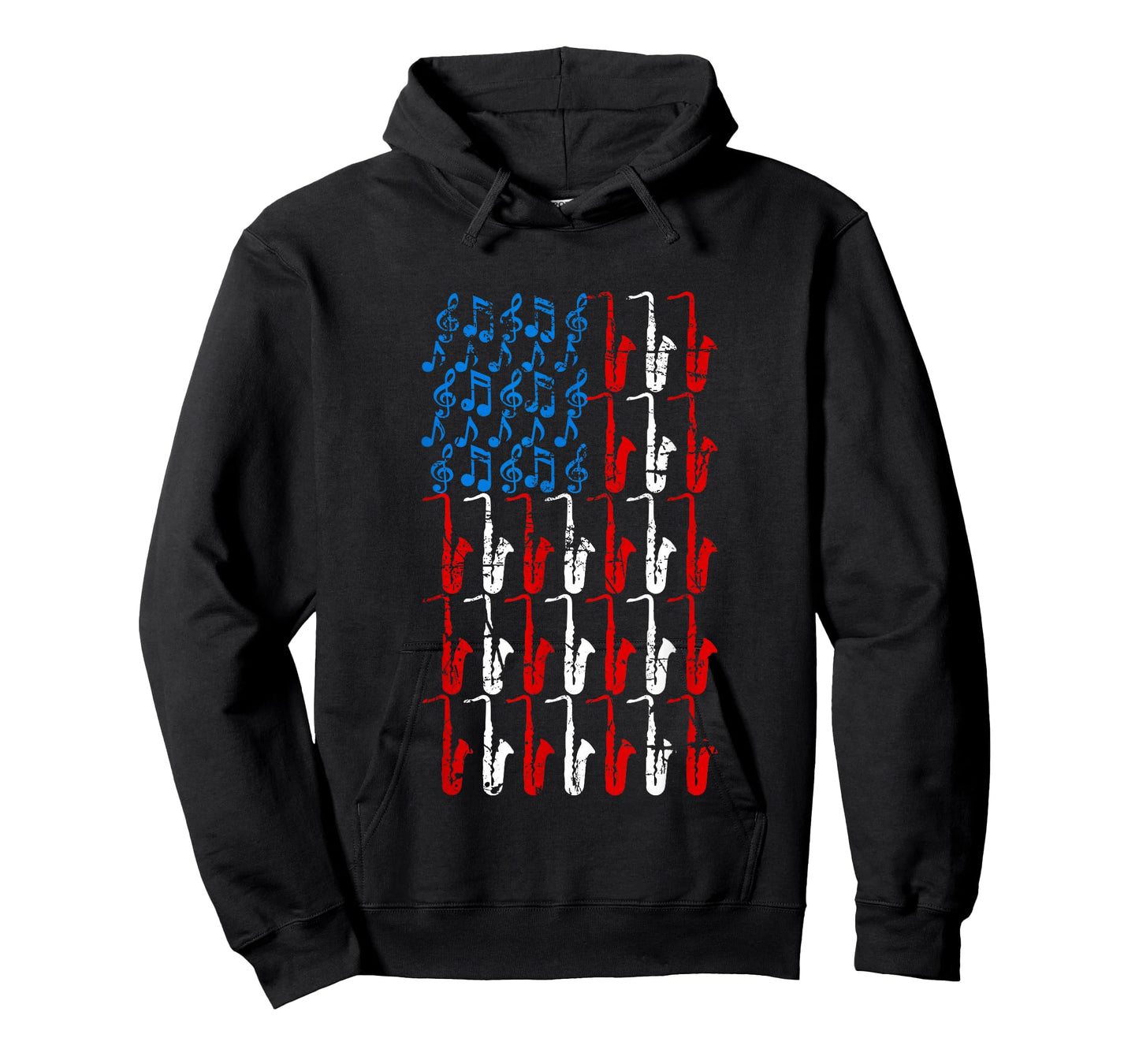 Saxophone American Flag 4th of July Men Women Saxophonist US T-Shirt