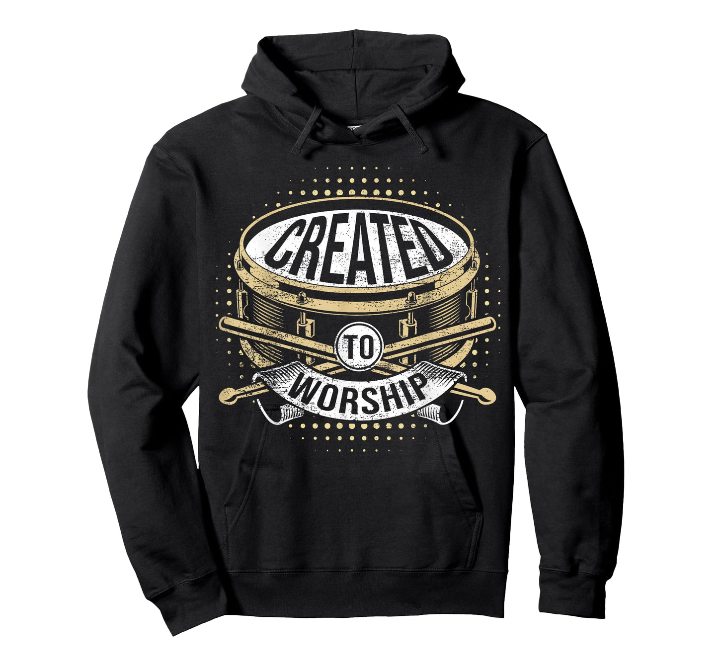 Drummer For Jesus Religious Drummer Gifts Christian Music T-Shirt, Unisex-Adults, Black, Small, Short Sleeve