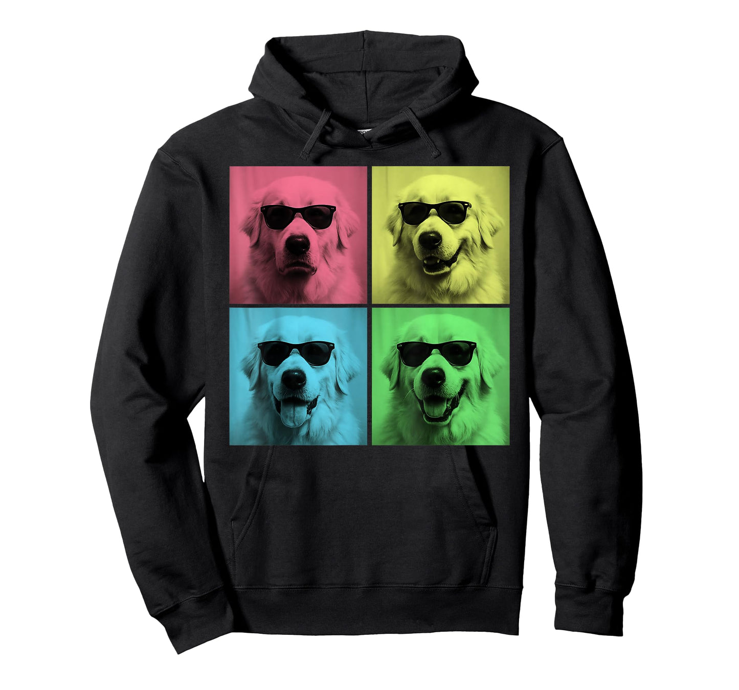 Great Pyrenees Pop Art Funny Pyrenees Dog Lover Photo Booth T-Shirt for Men Women Kids