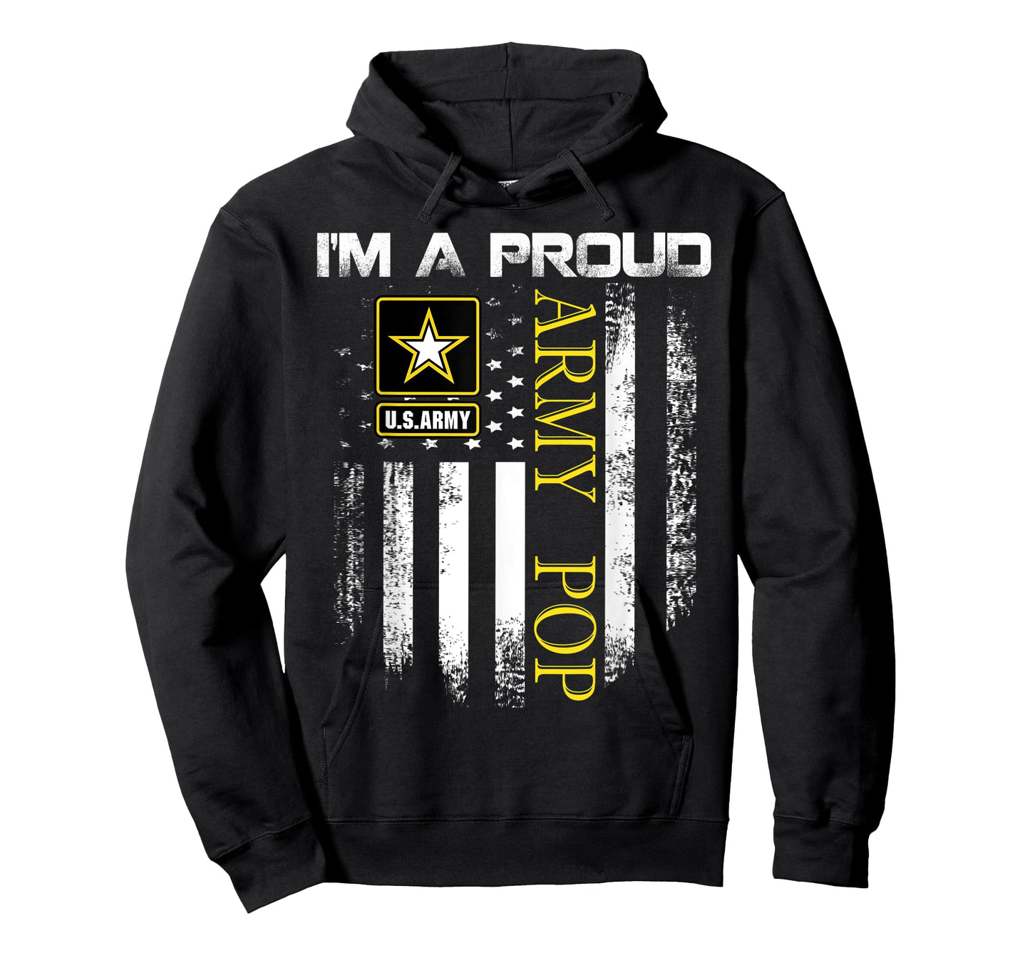 Vintage I'm A Proud Army Pop With American Flag Gift T-Shirt