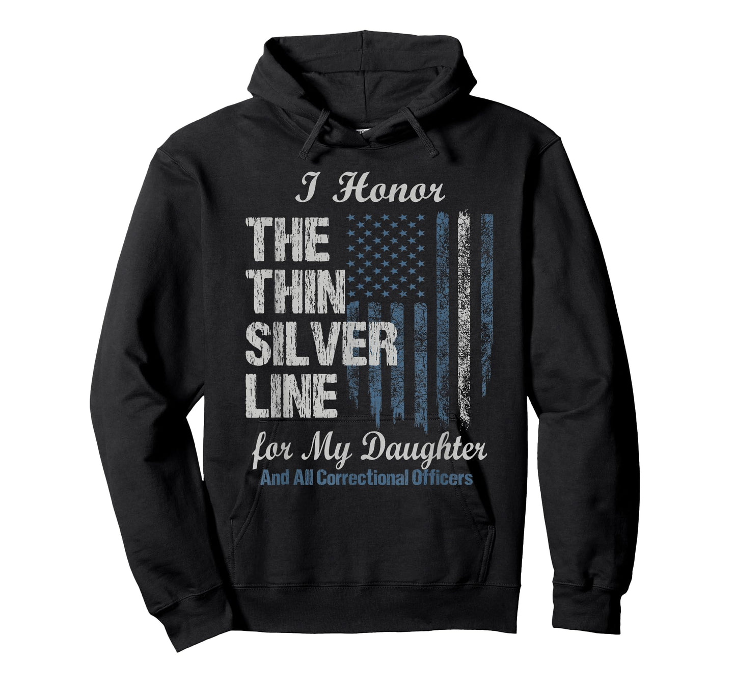 Correctional Officer Daughter - Thin Silver Line Corrections T-Shirt