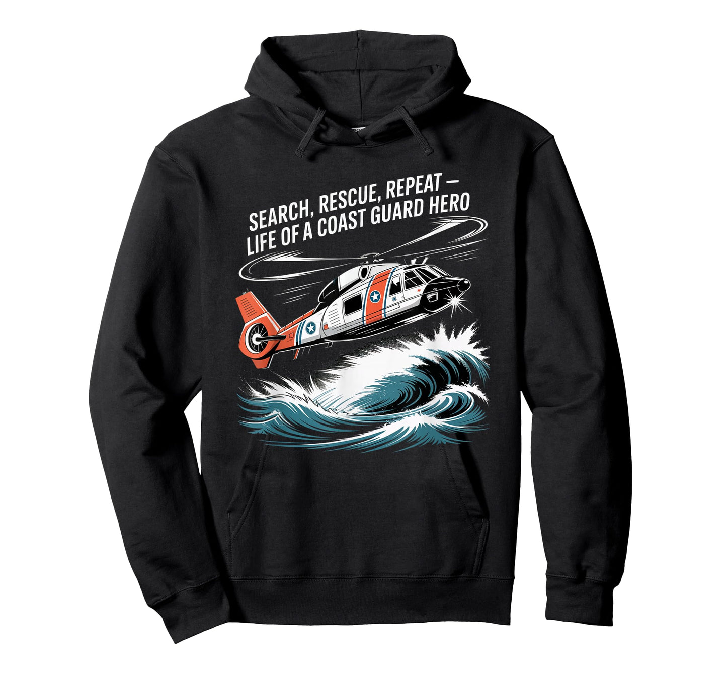 United States Coast Guard Hero American Flag T-Shirt