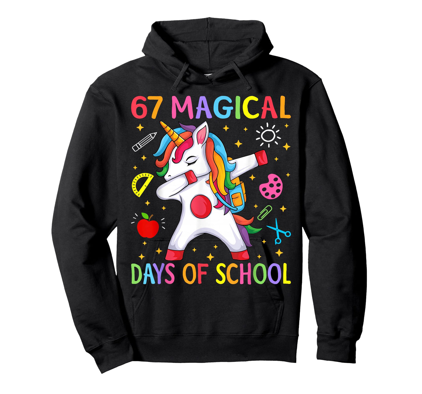 67 Magical Days of School Unicorn Six Seven Teacher Girls T-Shirt